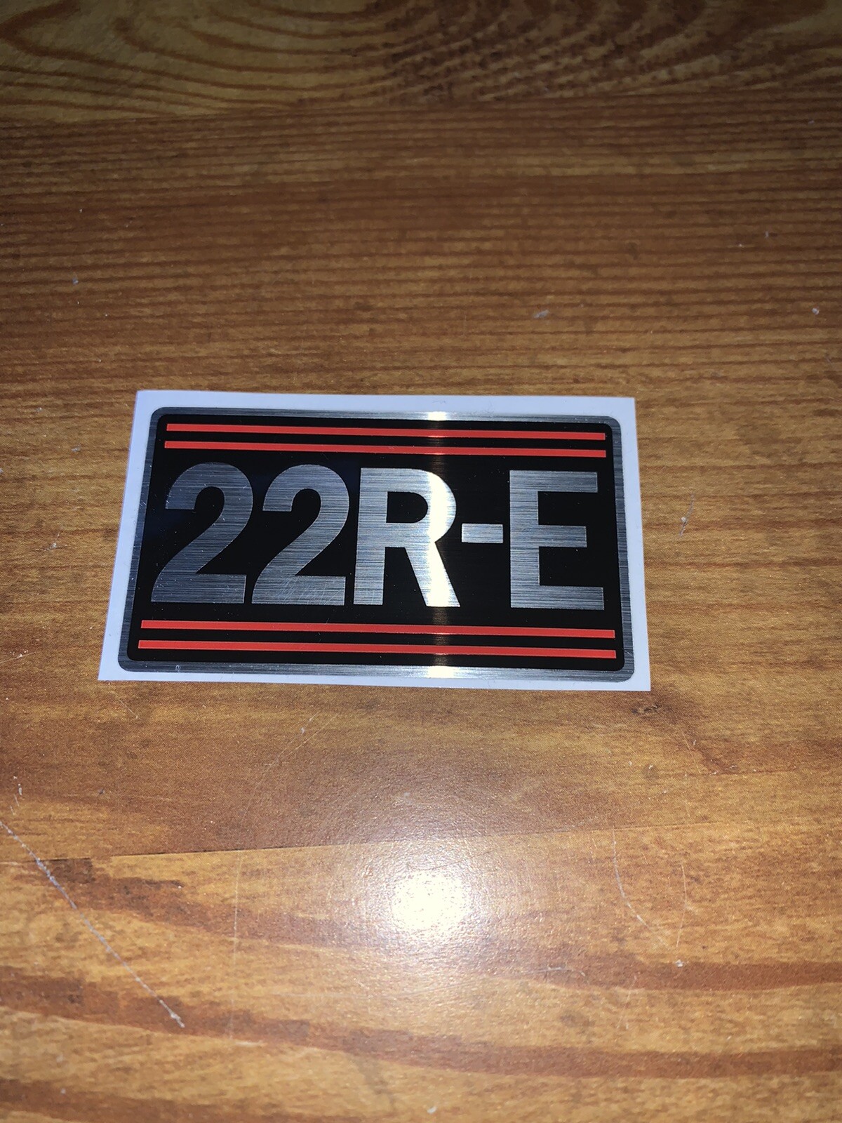 22RE Red Stripe Valve Cover Decal Toyota Pickup Truck 4runner Repro Celica Coron