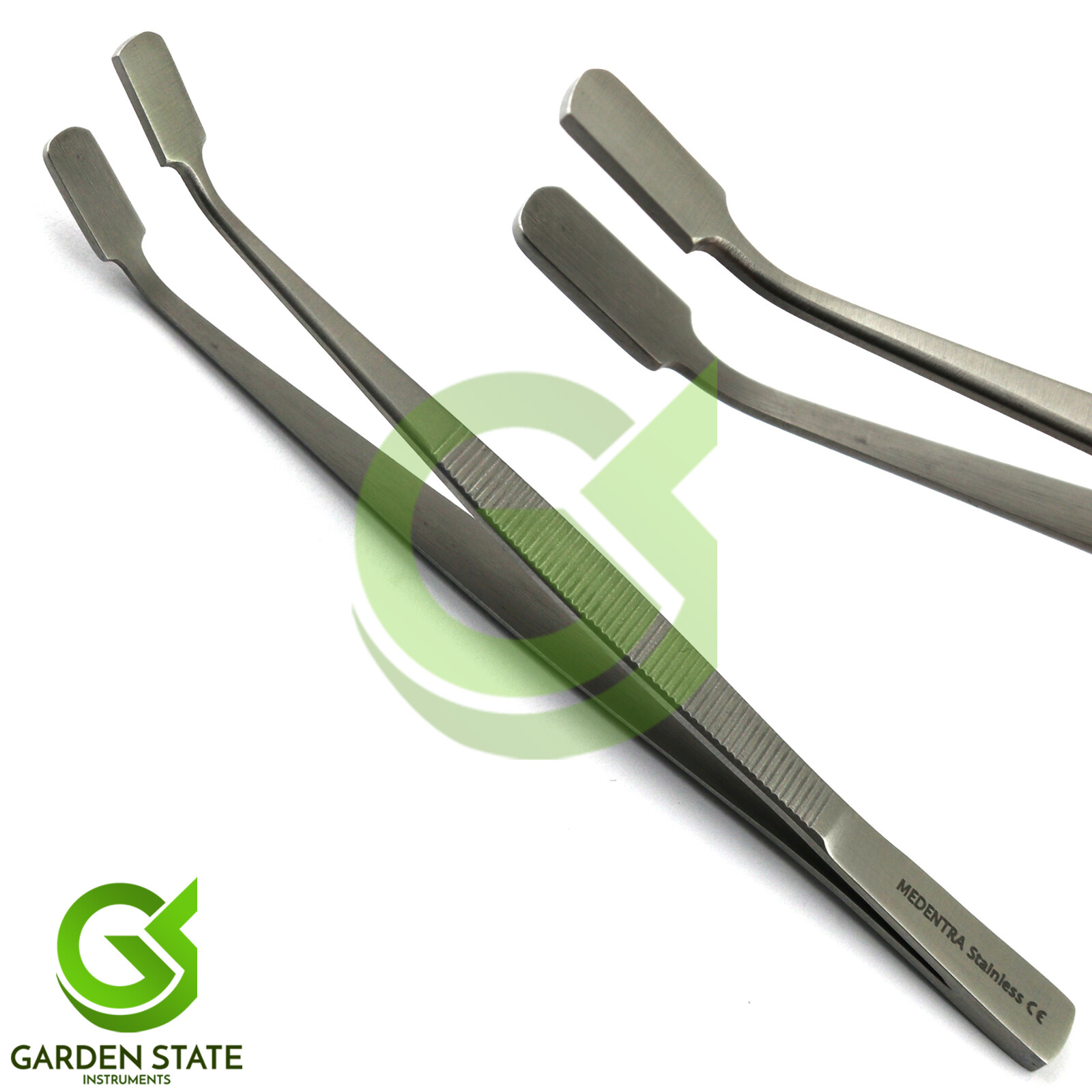 Microscope Glass Cover Forceps Slip Slide Handling Holder Straight-Offset 2Pcs