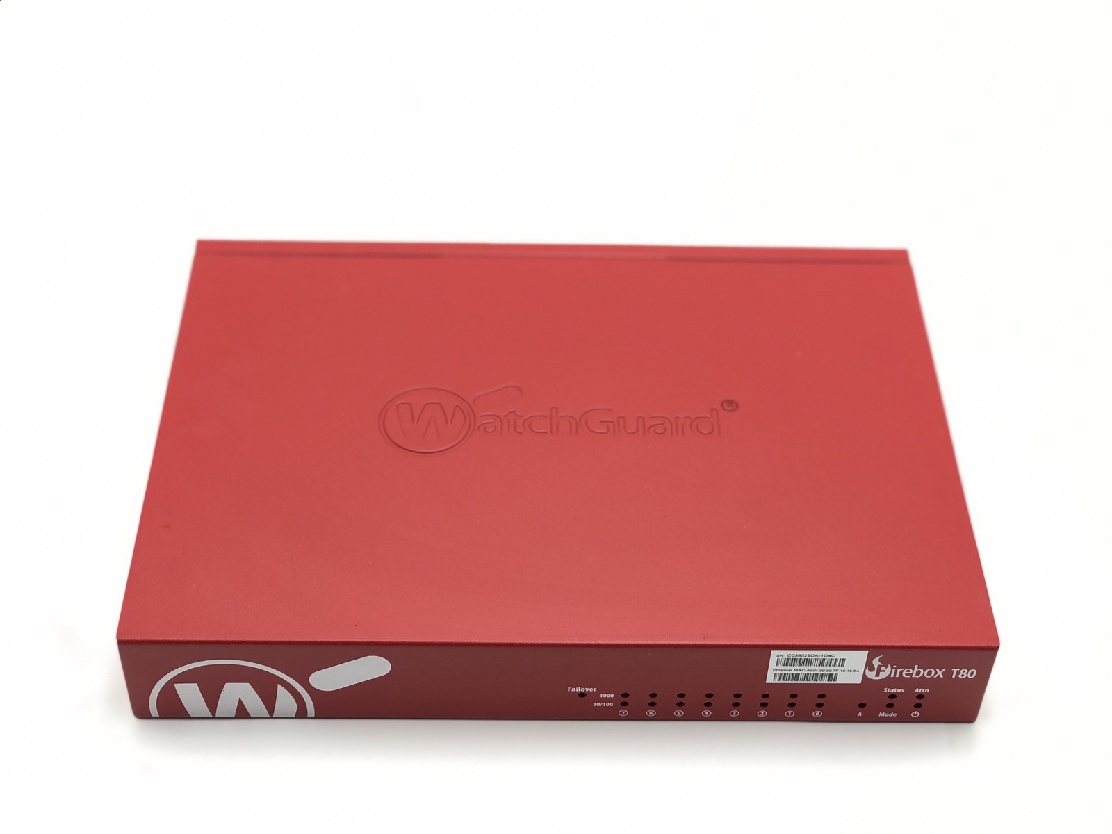 WatchGuard FireBox T80 FL8AE8 Firewall in Rack Mount Fixture