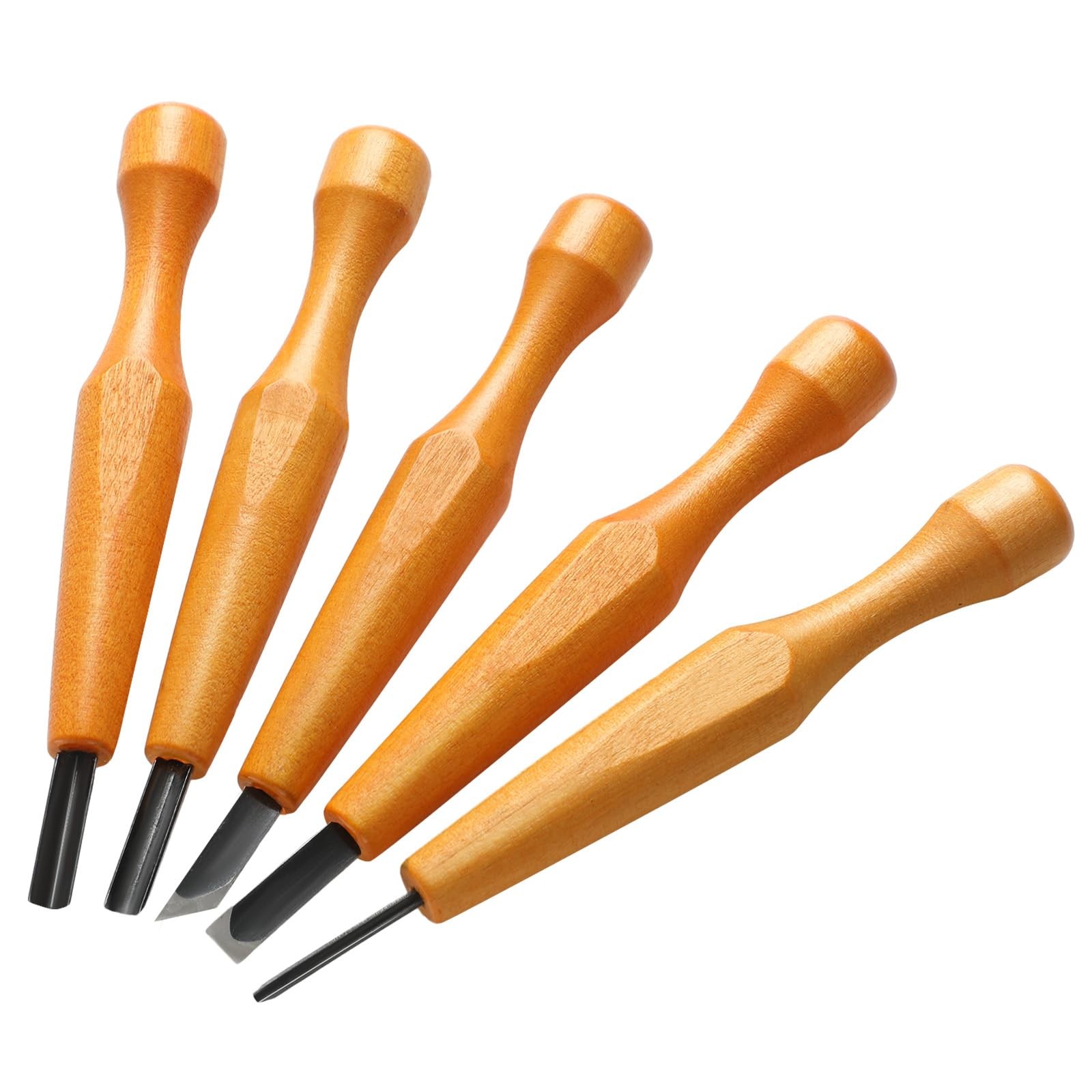 WILLBOND 5 Pcs Linocut Carving Tools Set approx. 5.71 x 0.59 x inches