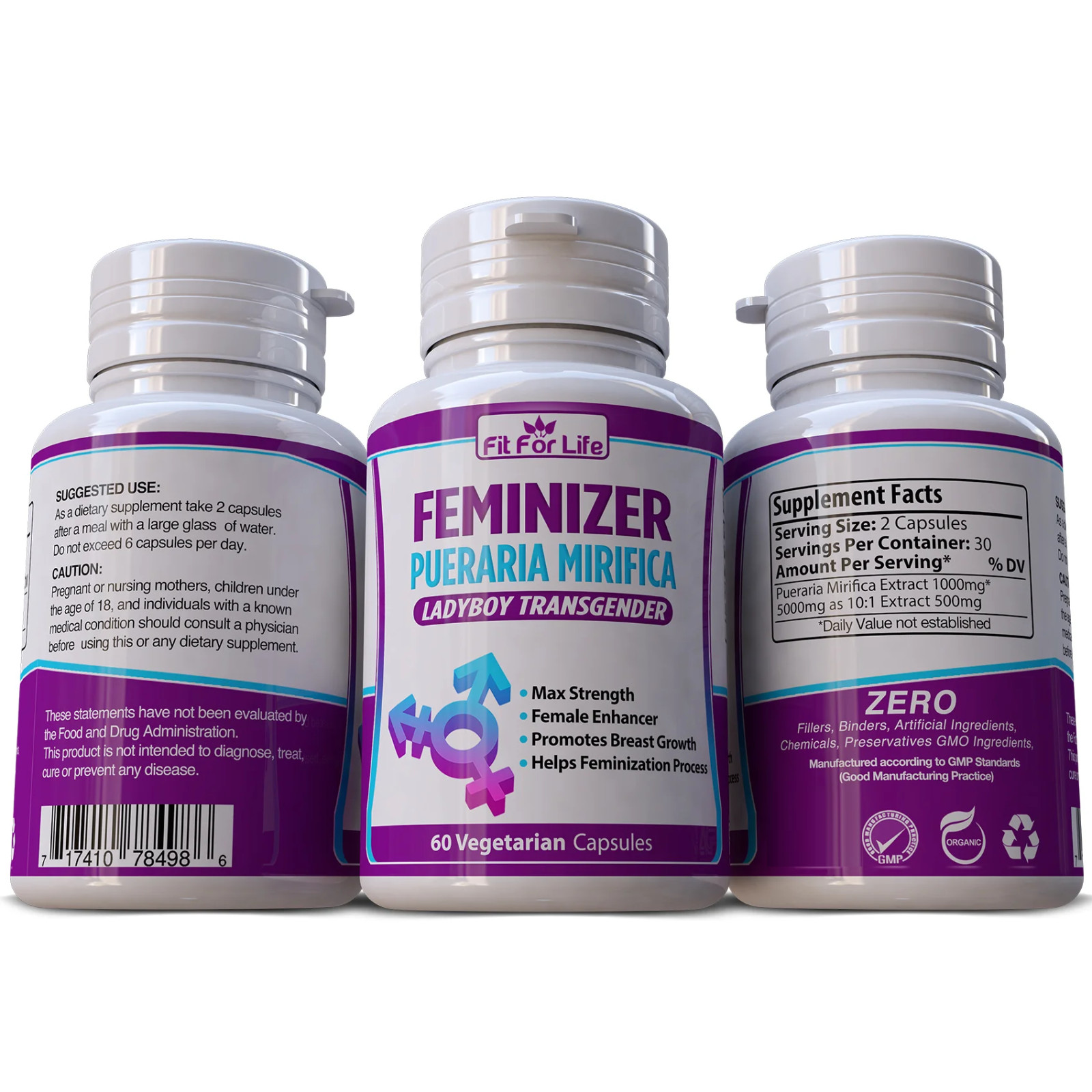 PURE PUERARIA MIRIFICA Max Strength Enhancement Breast Growth Female 60 Pills