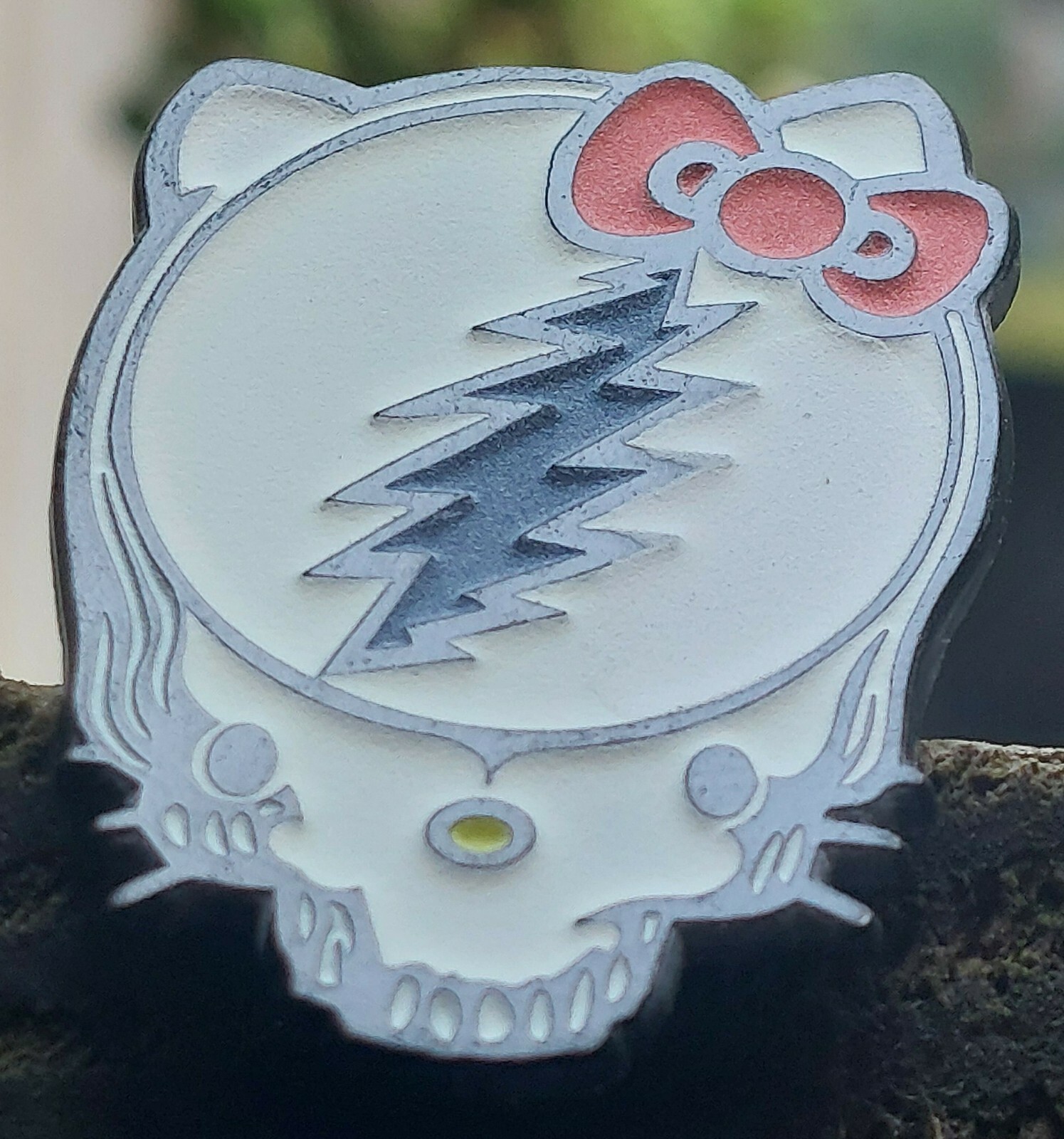 Hello Kitty Grateful Dead Glow in the Dark Pin GD Glowy Hat Pin FREE SHIPPING!!!