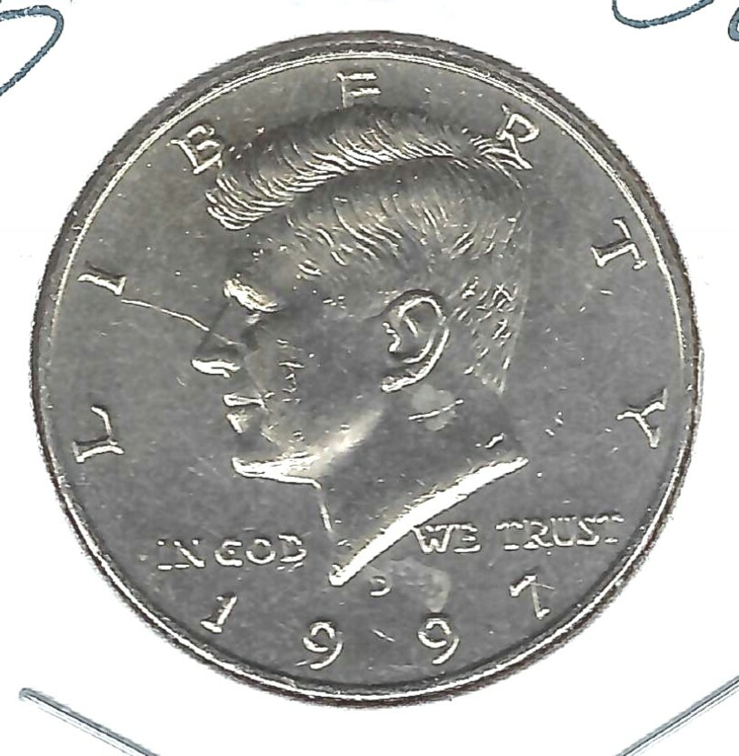 1997-D Denver Circulated Copper-Nickel Clad Copper Strike 50C Coin!