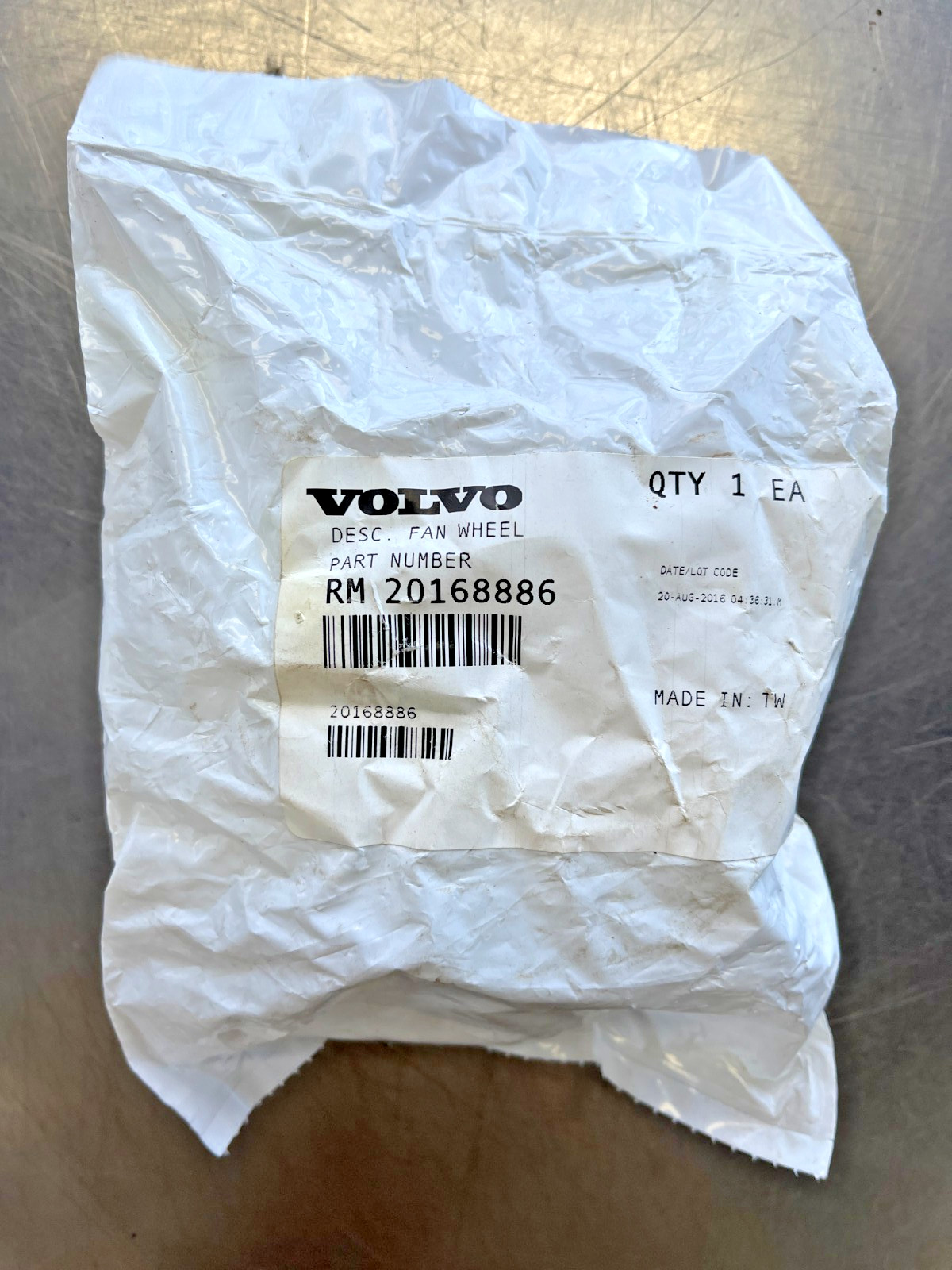 20168886   Genuine OEM  Volvo  FAN WHEEL  Ingersoll Rand   RM20168886
