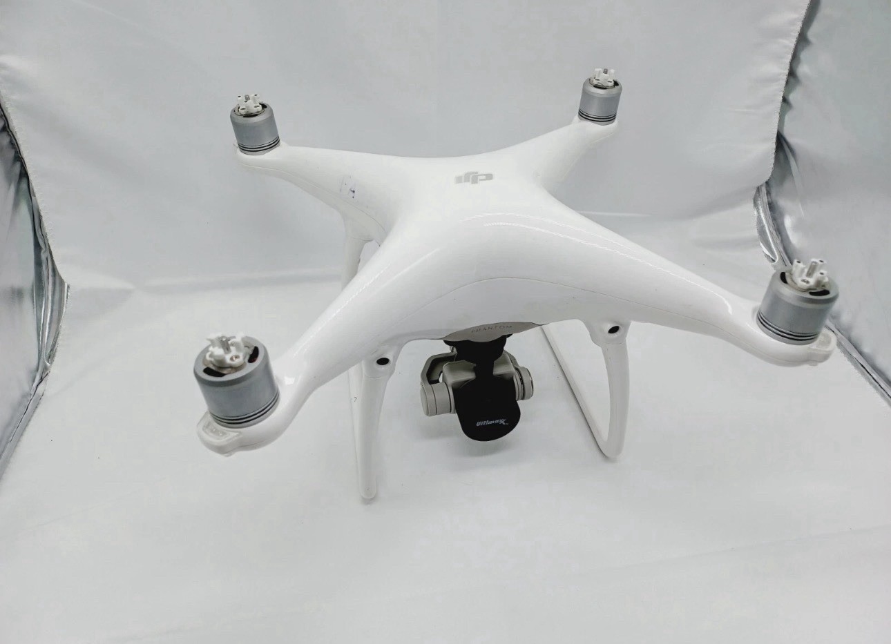 DJI Phantom White Quadcopter Drone Body with Camera Mount and Gimbal