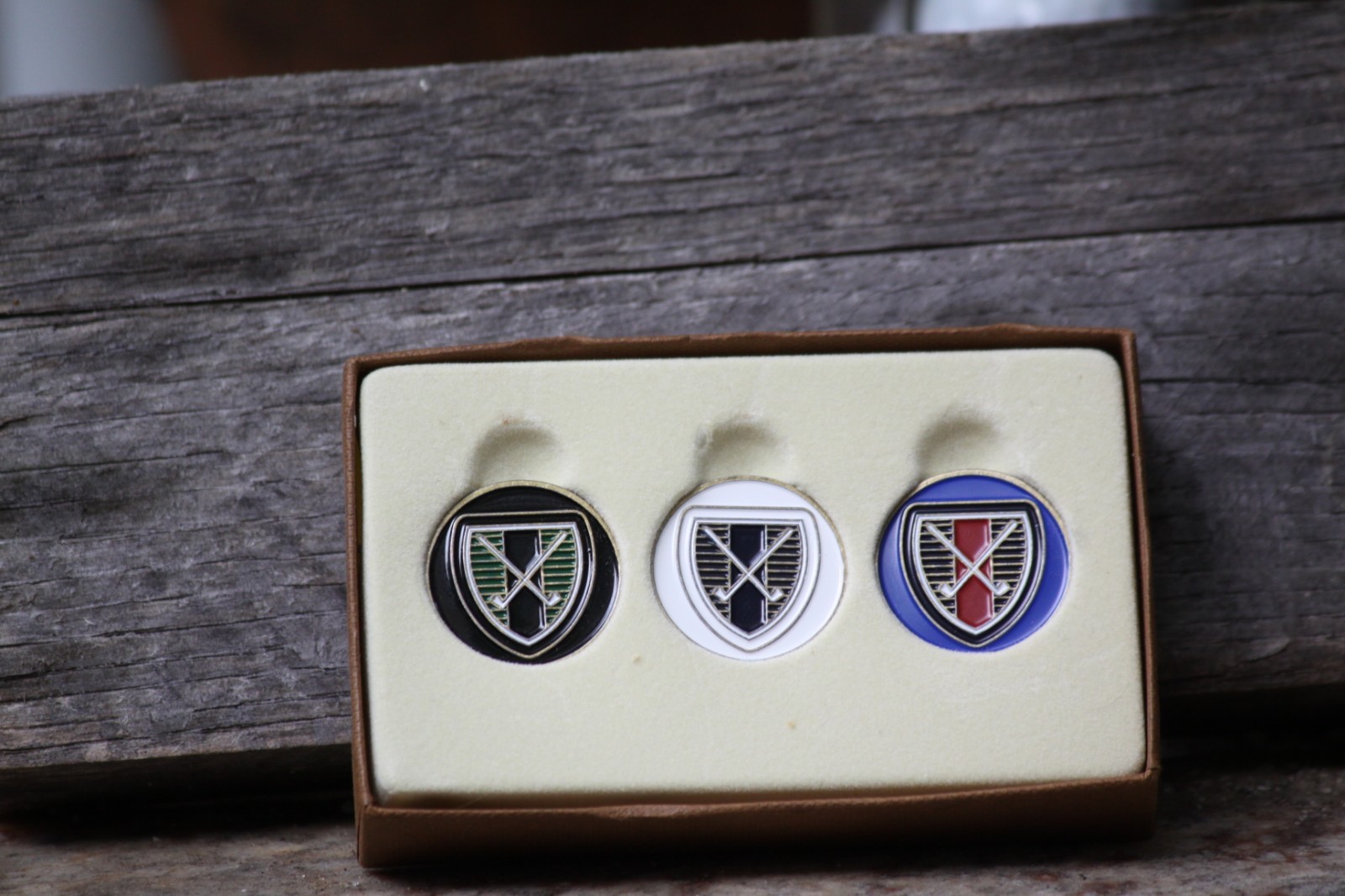 Crossed Clubs Variety  3 Pack Ball Markers Variety of Colors - Great Looking
