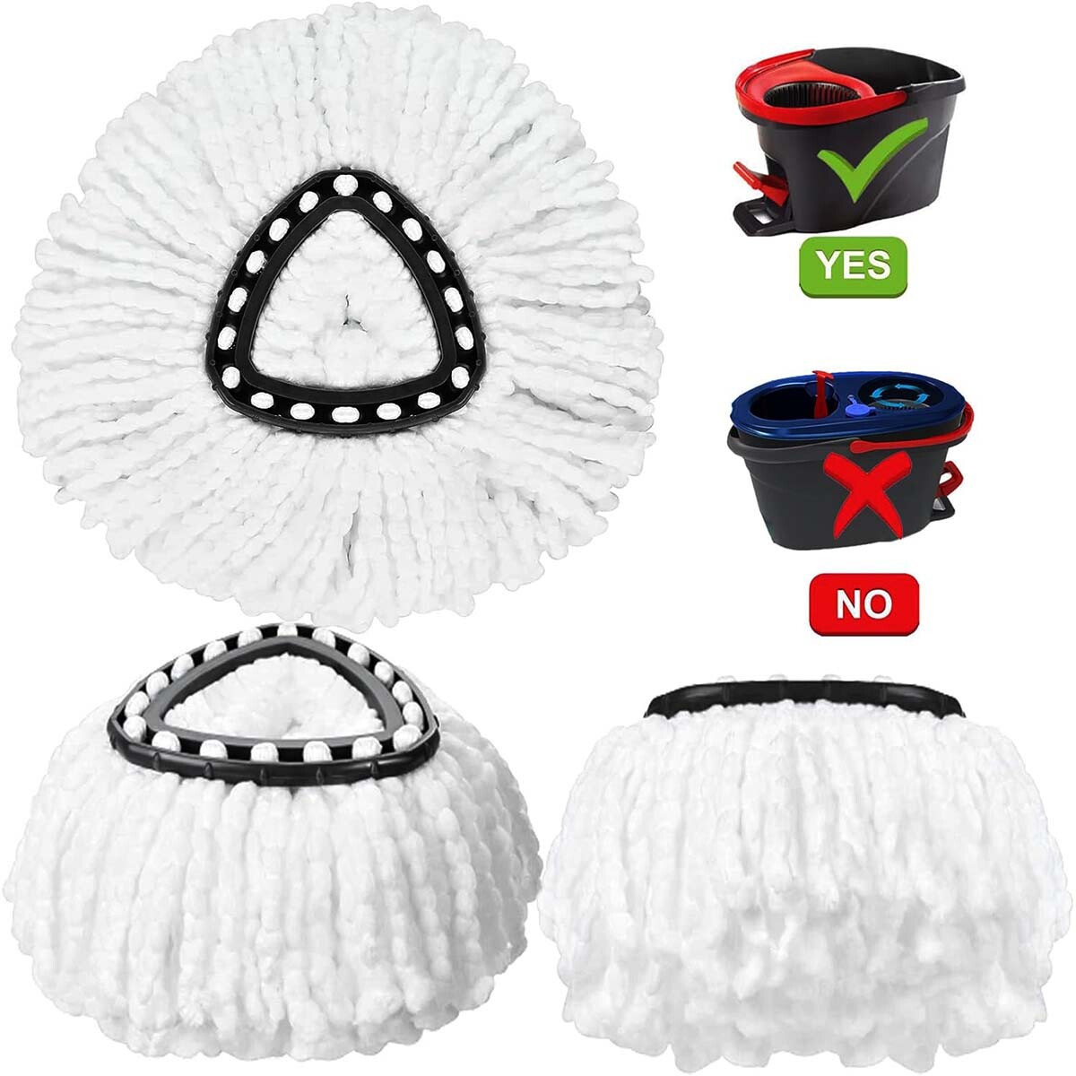 6 Pack Mop Replacement Heads for O-Ceda Mop Replace Head Spin Mop Heads