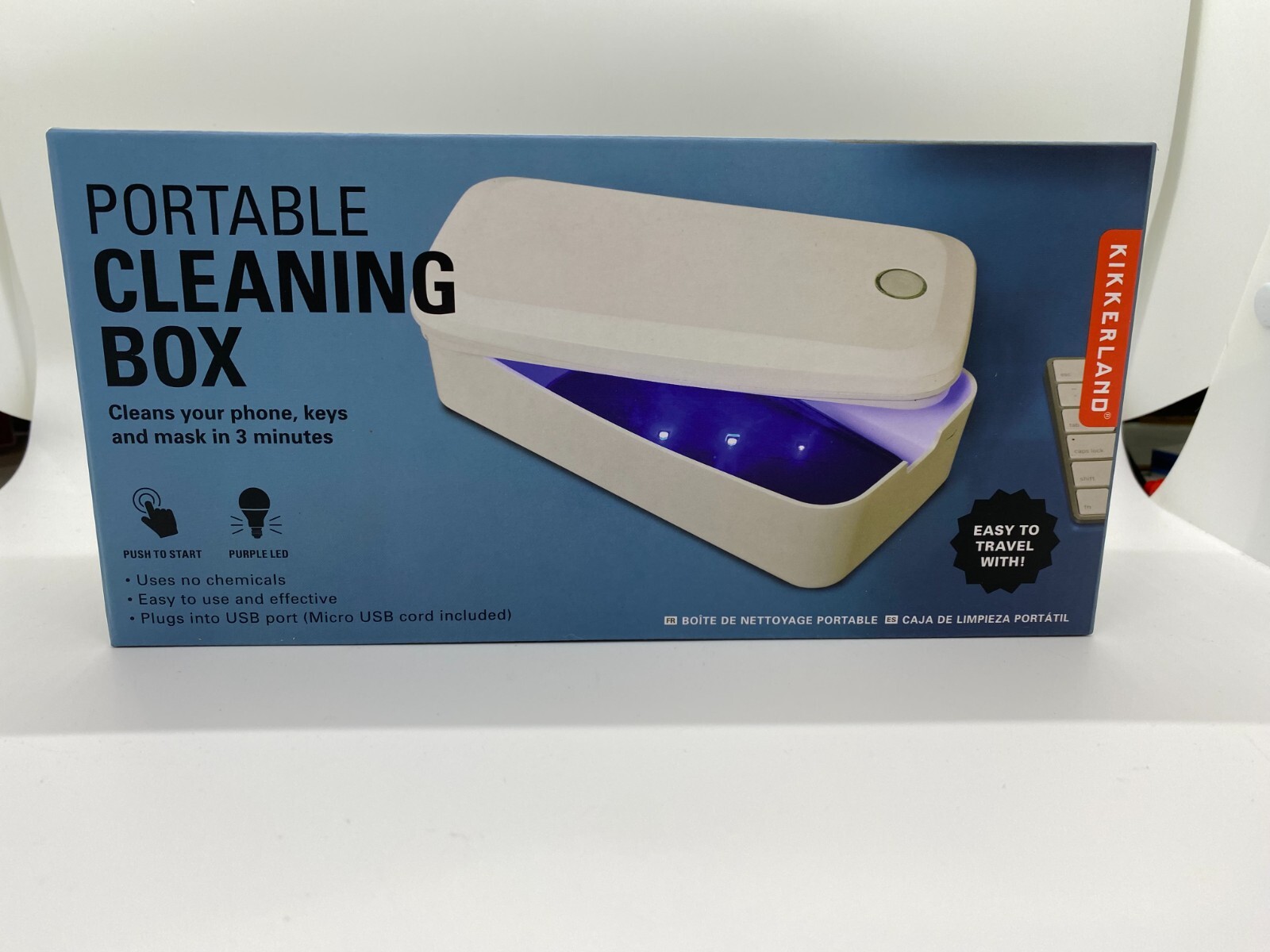 Portable Cleaning Box Kikkerland US209 Sanitizer Sterilize Mobile Phone, Keys