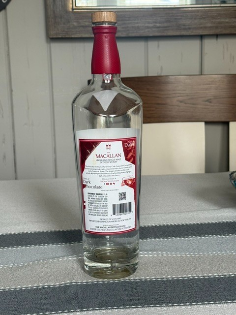 Macallan 18-Year-Old Sherry Oak Single Malt Empty Whiskey Bottle