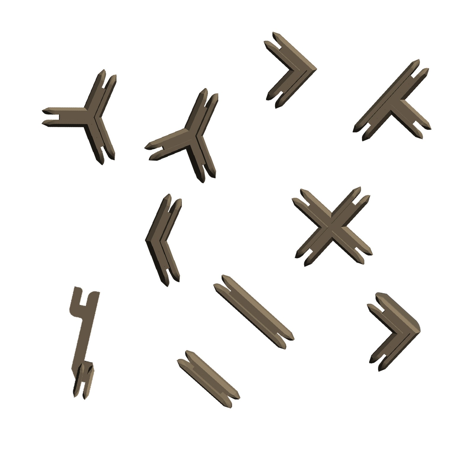 Battle Systems Terrain Clips (Brown) - Core Space Necromunda