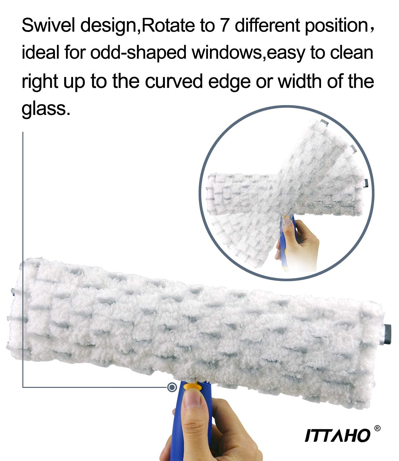 53" Window Squeegee Cleaner, 2 in 1 Window Cleaning Tool Kit, Shower Squeegee