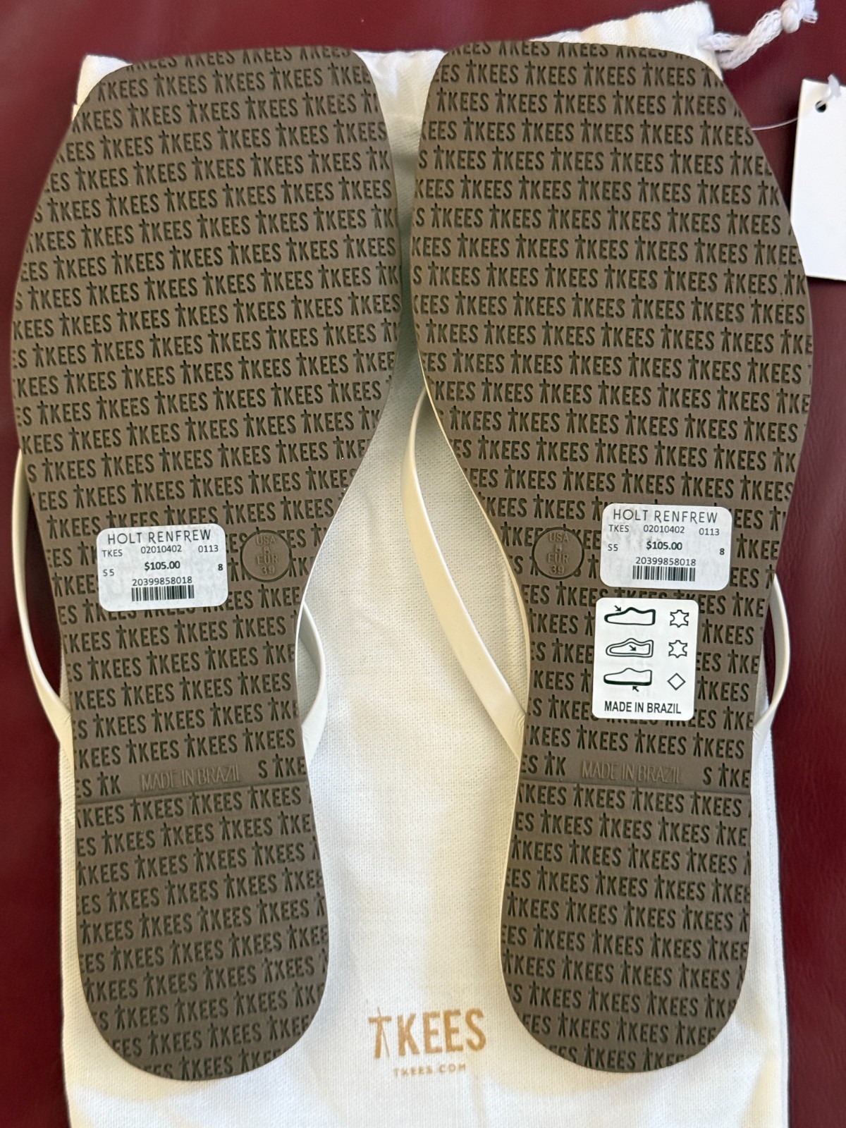 $75 TKEES Square Toe Lily | Cream | 8