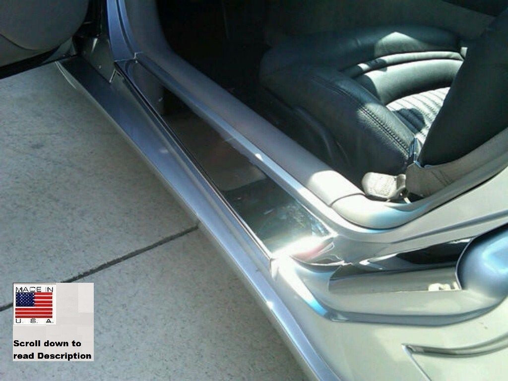 1997-2004 Corvette C5 4Pc Door Sill Cover Polished Stainless chrome
