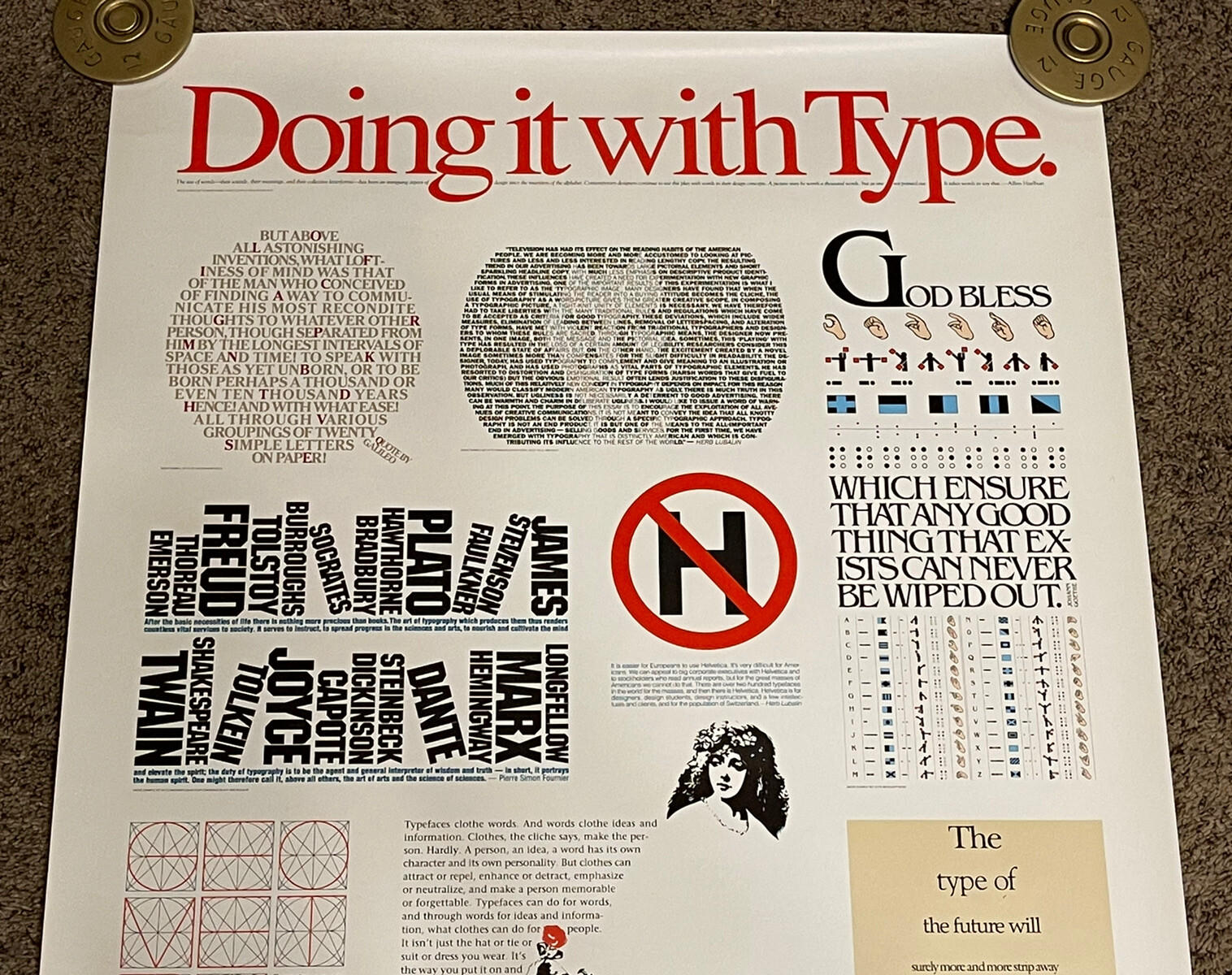 Rare 1987 ADOBE “Doing It With Type” Postscript Poster, 23x35, Rolled