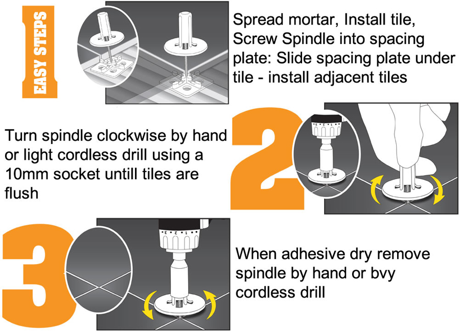 ATR Tile Leveling Alignment System Sample kits 2mm or 3mm