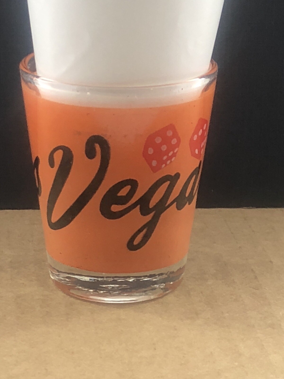 Las Vegas Dice shot glass, COMBINED SHIP $1 PER MULTIPLE