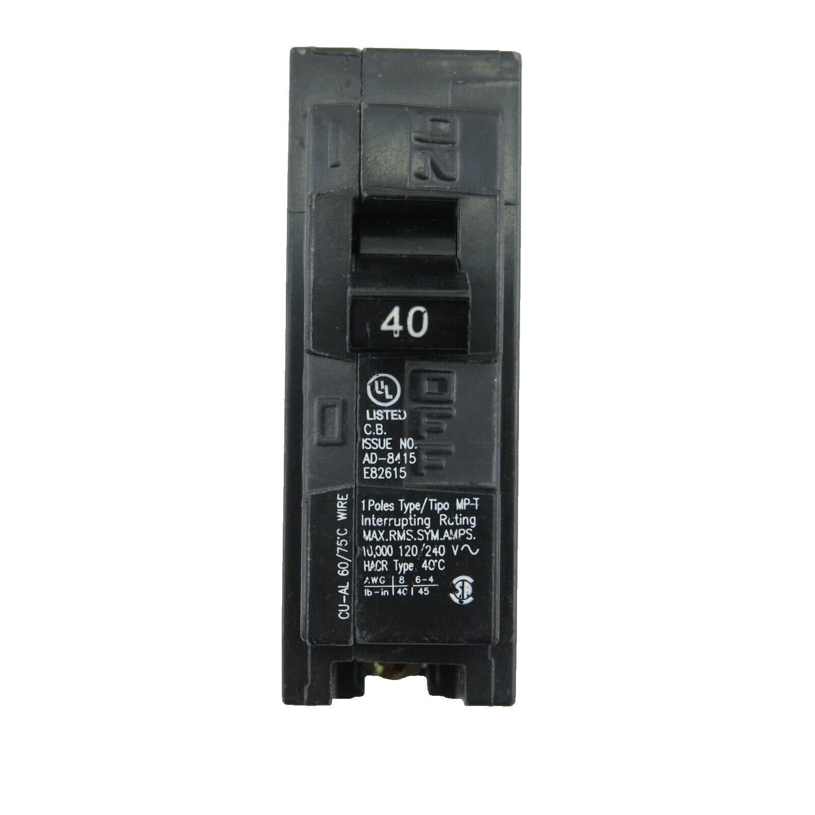 NEW Murray MP140 40-Amp 1 Pole 120-Volt Circuit Breaker Style: 40-Amp