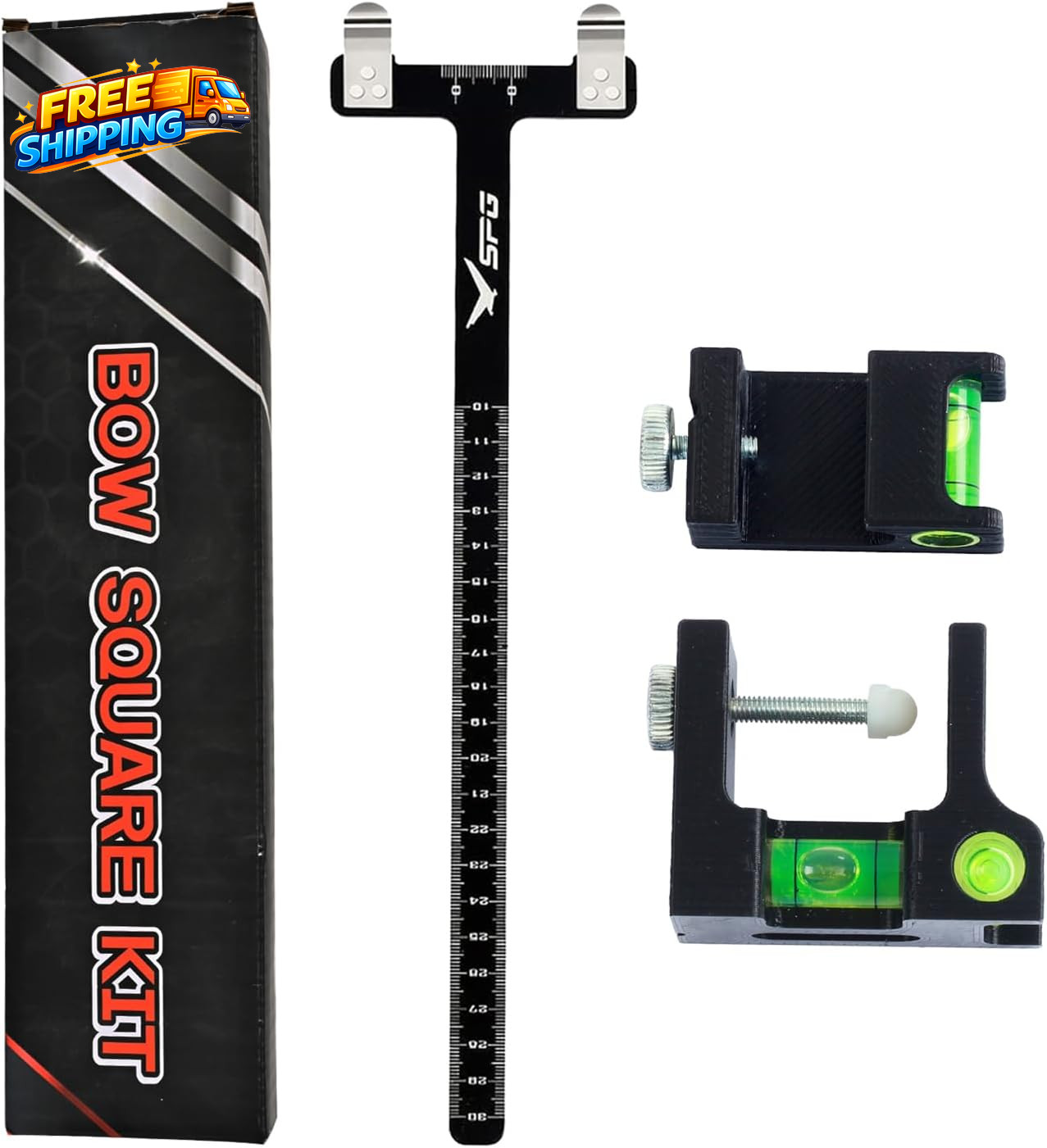 Bow Square Level Kit 2 Pack - Archery Bow String Level Turning Kit T-Shape......