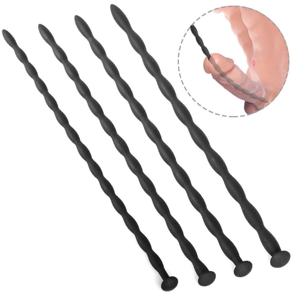 4PCS Silicone Sound Trainer Penis Plug U-rethral Stretcher CaRtheter Dilator