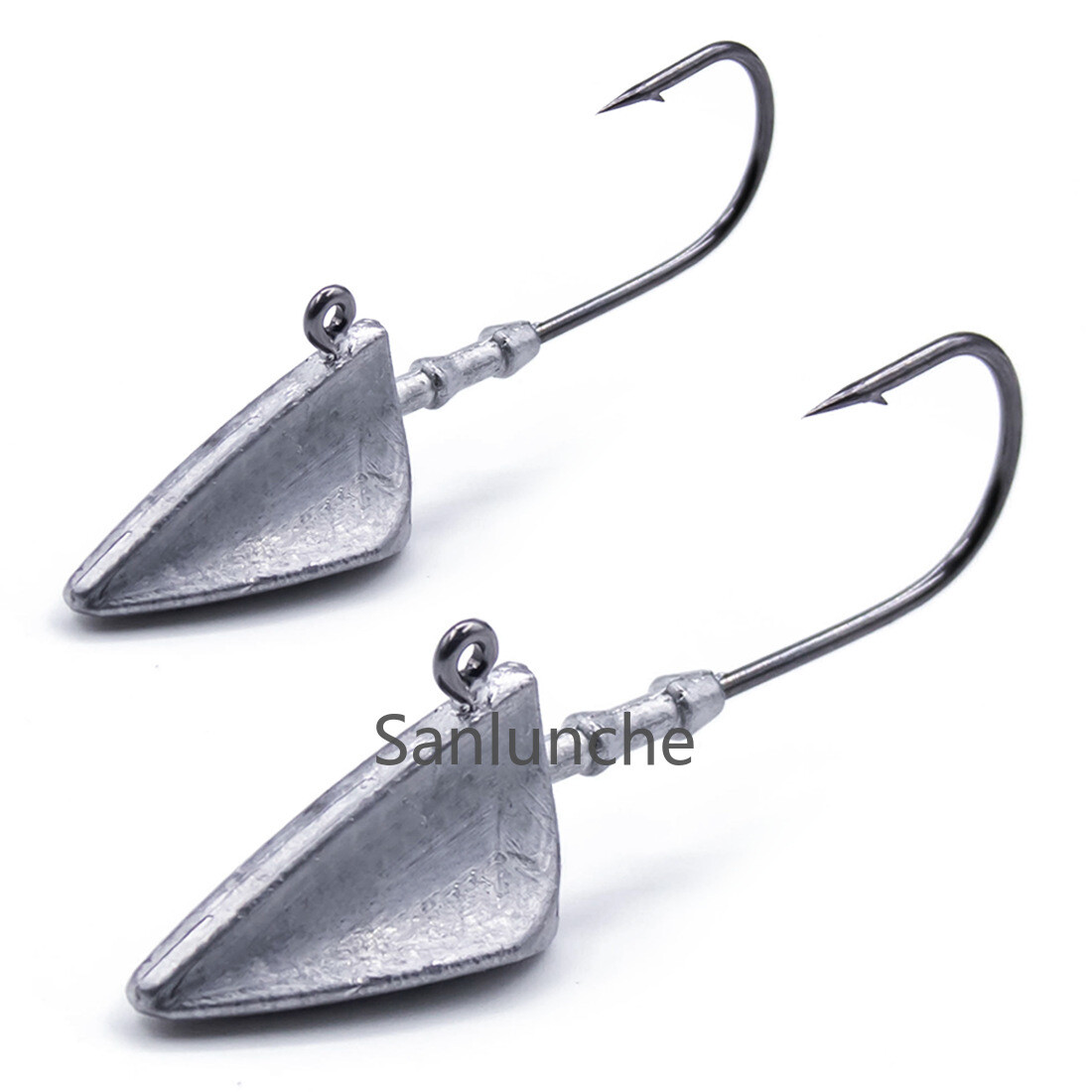 10/20pcs Triangle Jig Head Ship Type Fishing Hook Soft Worm Bait Jig Head 7g-35g
