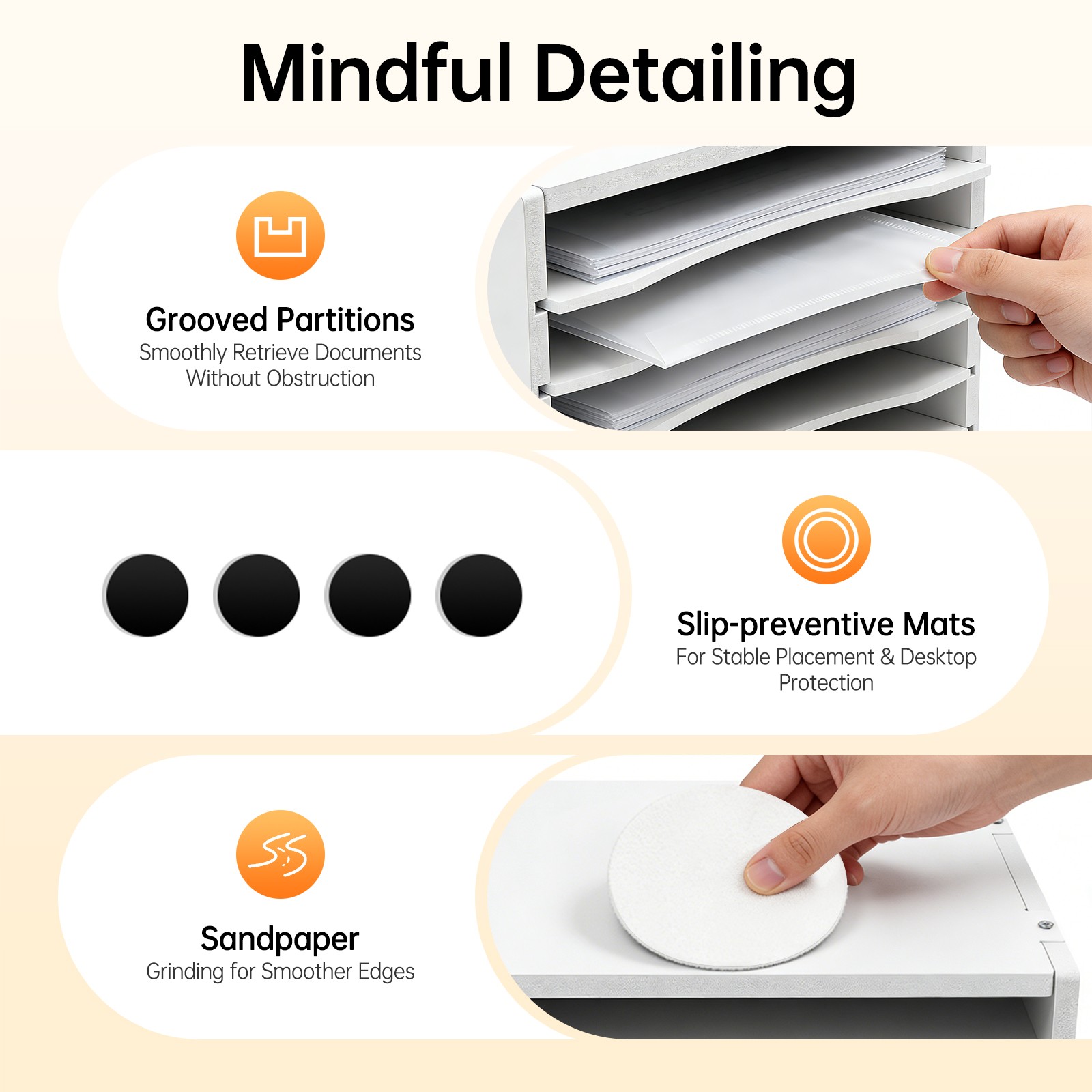 Vertical Desktop Sorter 11-Compartments Paper Storage Holder Document Organizer