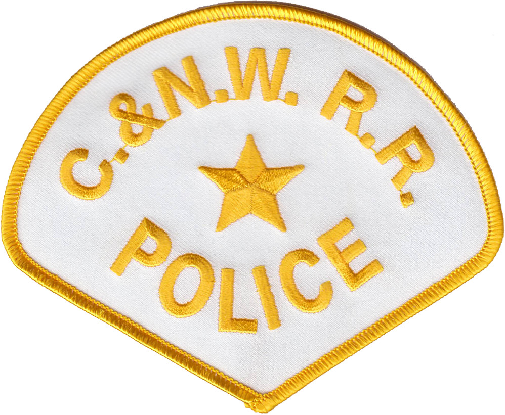 CHICAGO & NORTHWESTERN RAILROAD POLICE SHOULDER PATCH: Supervisor / Command S...