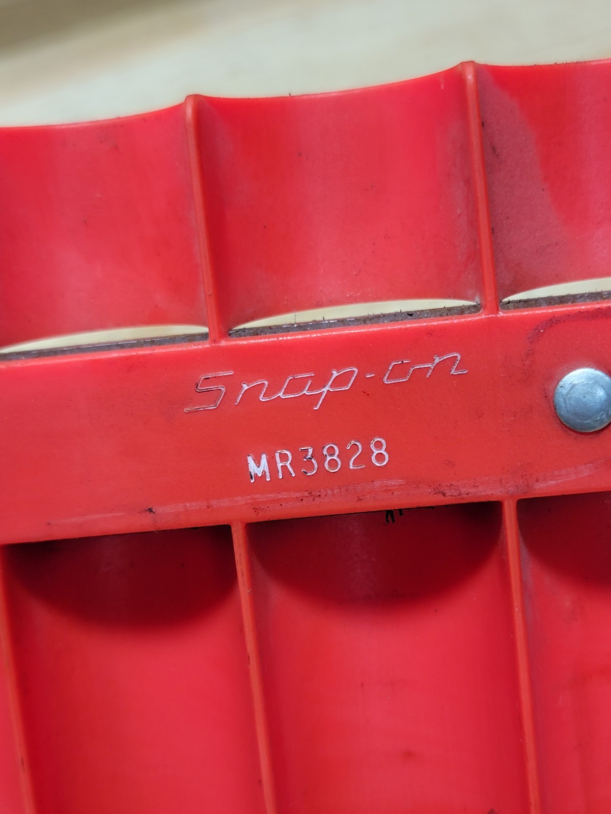 Snap On Tools MR3828 Magnetic 3/8" Drive Socket Organizer Red