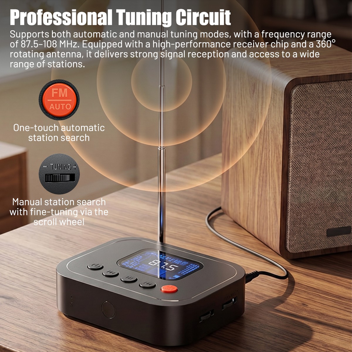 Bluetooth 6.0 Transmitter Receiver 2 IN 1 Wireless Audio 3.5mm Jack Aux Adapter