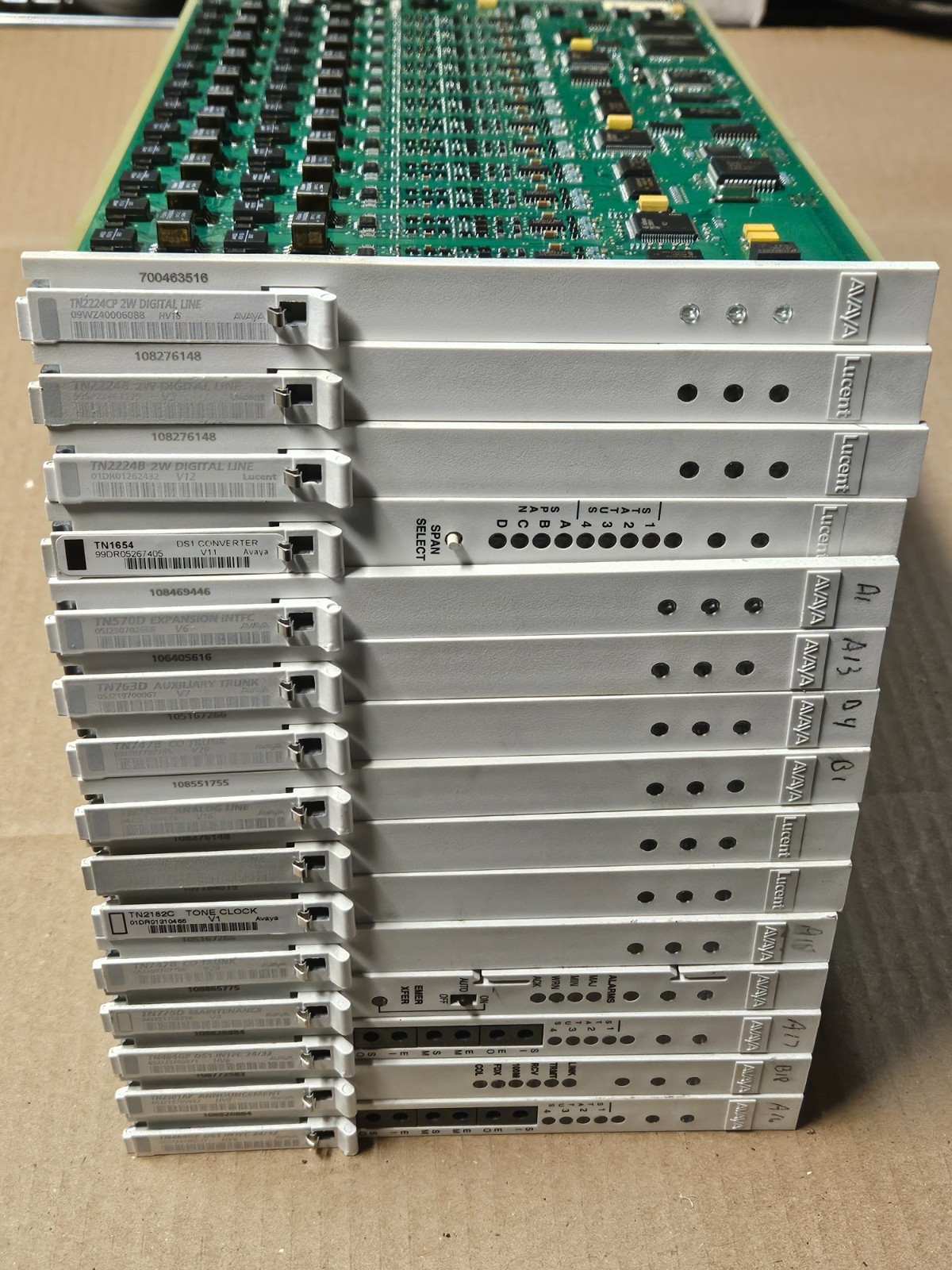 Avaya Definity TN Board Lot of 15 – TN2224B TN464GP TN775D TN747B & More
