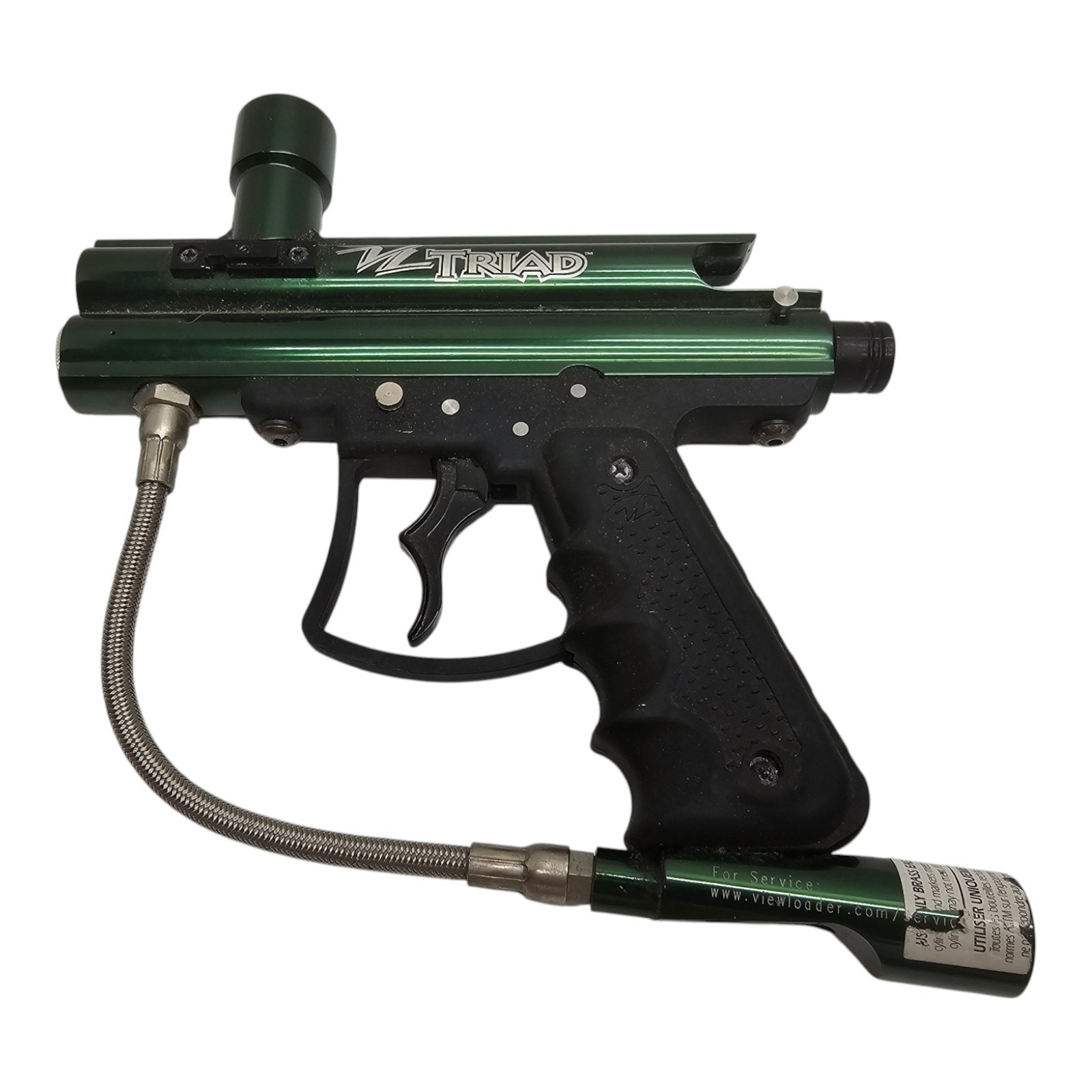Viewloader Triad Paintball Marker .68 Caliber Green With CO2 Cylinder
