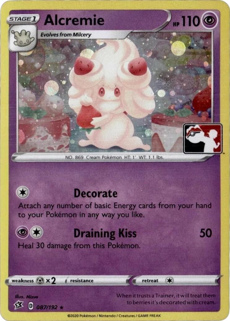 Alcremie (087/192) (Play Pokemon Promo) [League & Championship Cards] Lightly Pl