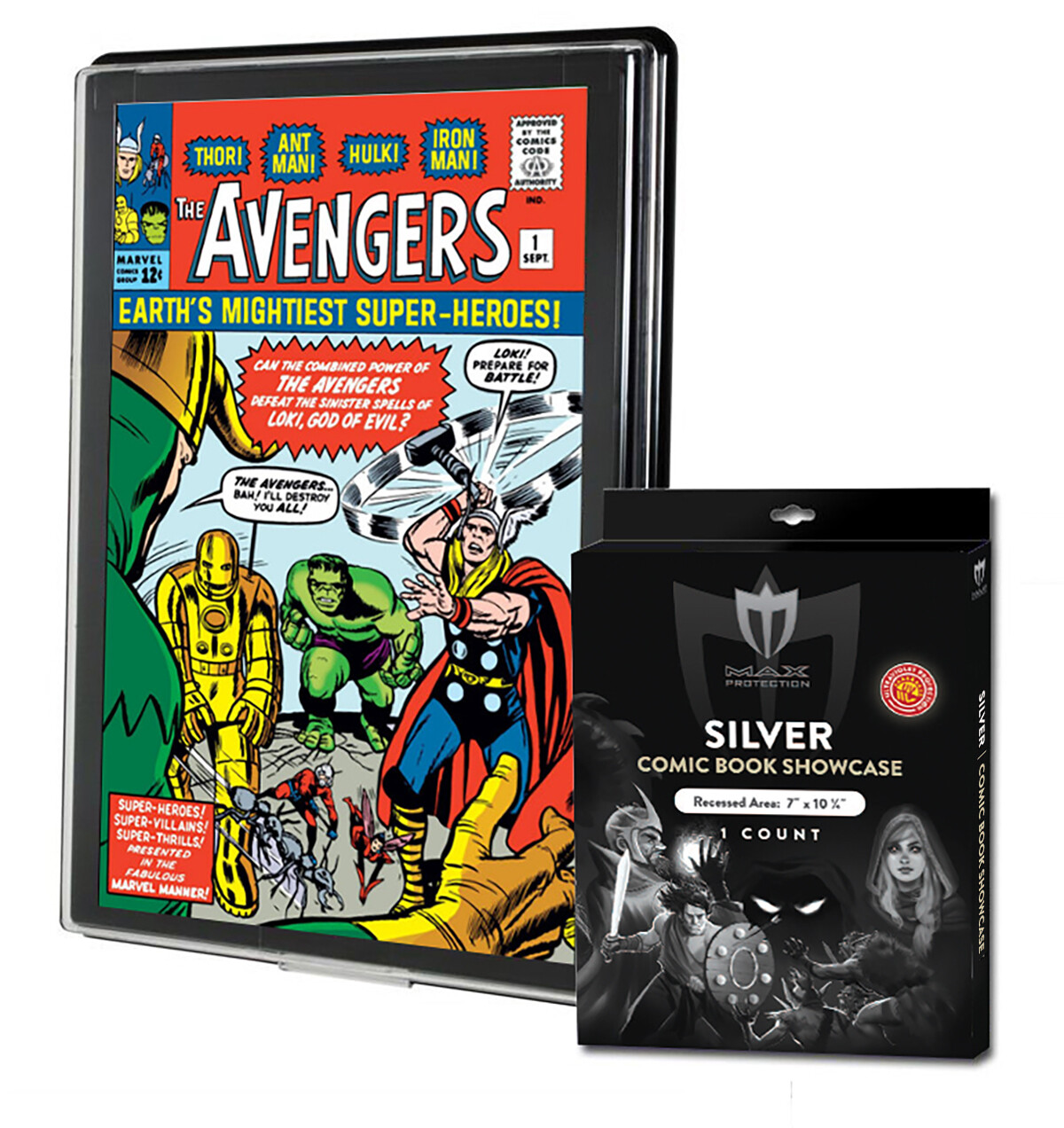 Case of 25 Max Pro UV Silver Comic Book Showcases Wall Mountable Display Frame