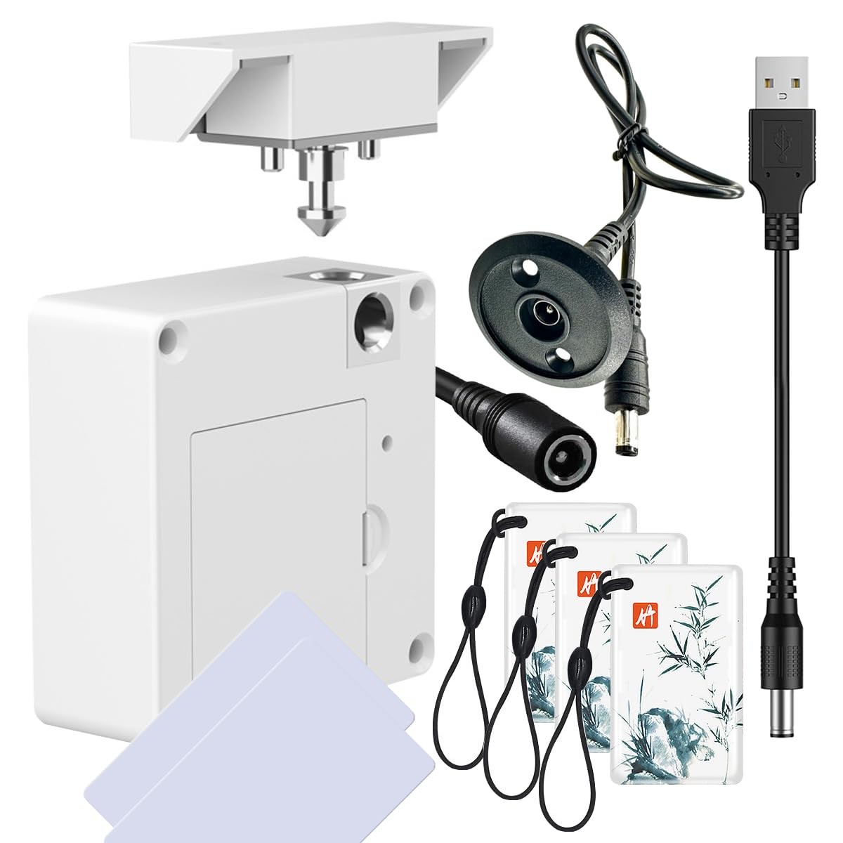 Electronic Cabinet Lock, RFID/NFC Sensor, Hidden Form, Support USB External P...