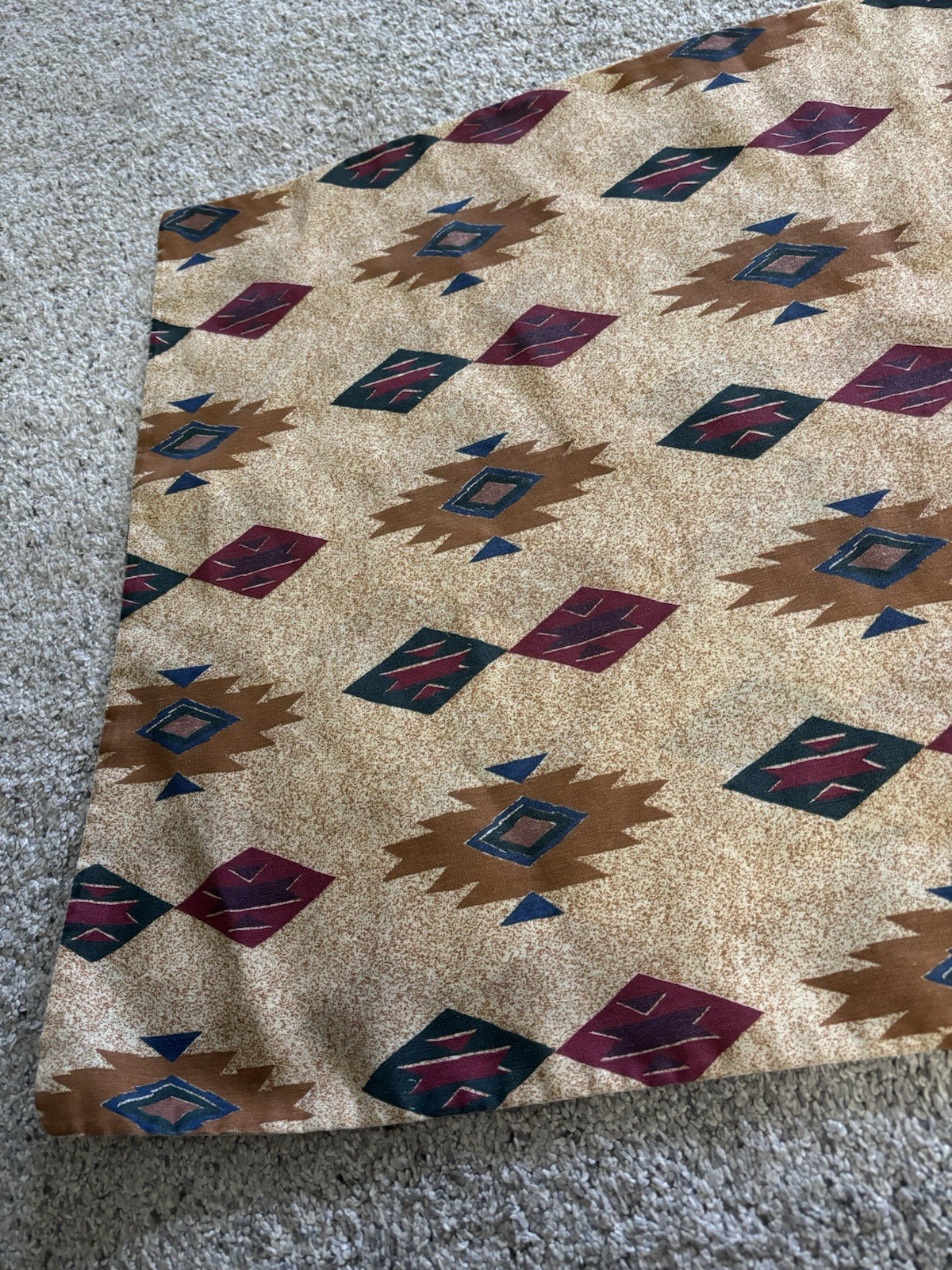 Vintage Thomaston Standard Size Pillowcase Geometric Shape Pattern