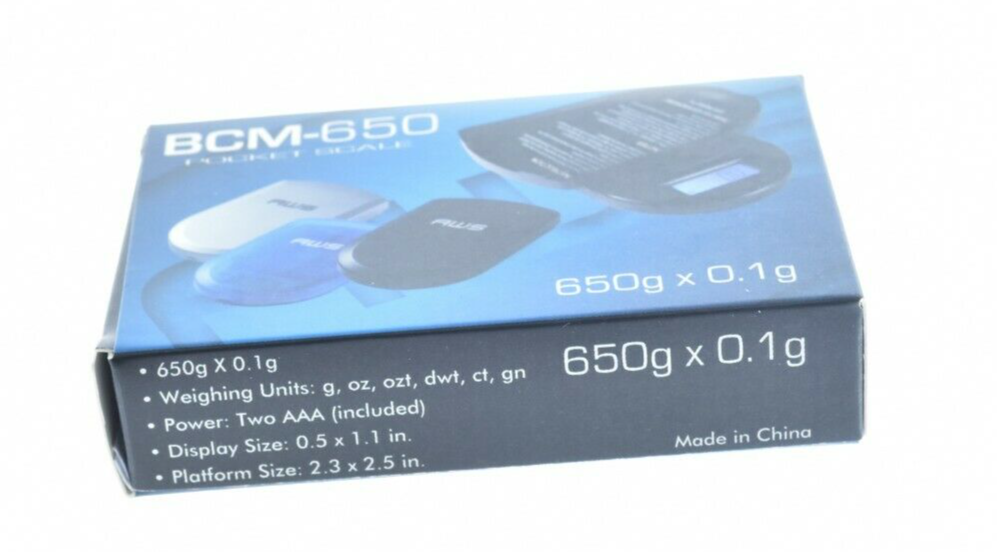 AWS- BCM-650 POCKET SCALE - 650G x 0.1G- COLOR: BLUE