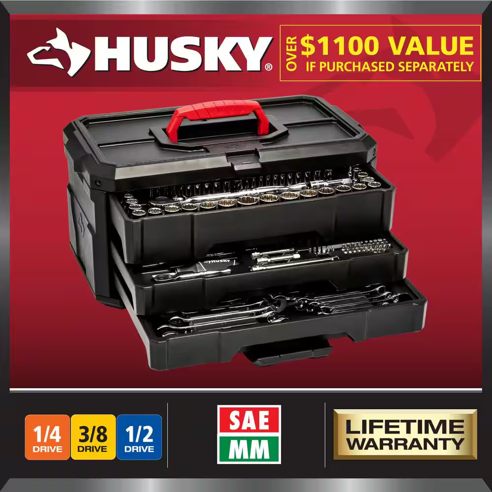 300-Piece Sae/Metric Mechanics Tool Set with Tool Box