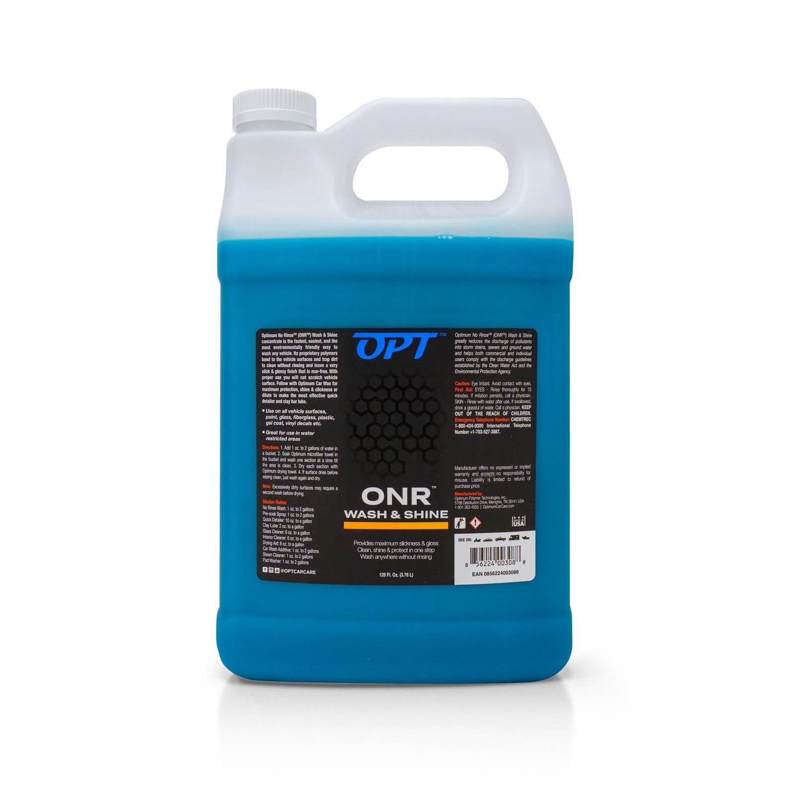 Optimum No Rinse Wash and Shine Version 5 - 128 Fl Oz (Pack of 1), Light Blue