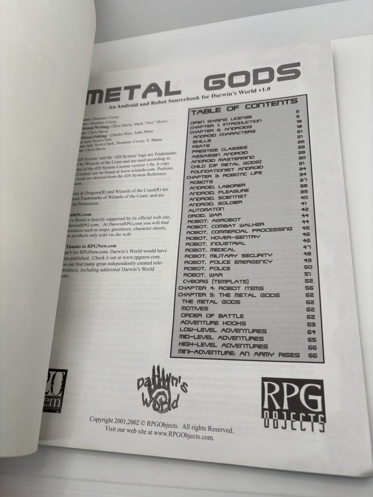 Metal Gods • D&D 3rd Ed. | 2002 • Softcover • RPG Objects #LikeNew#