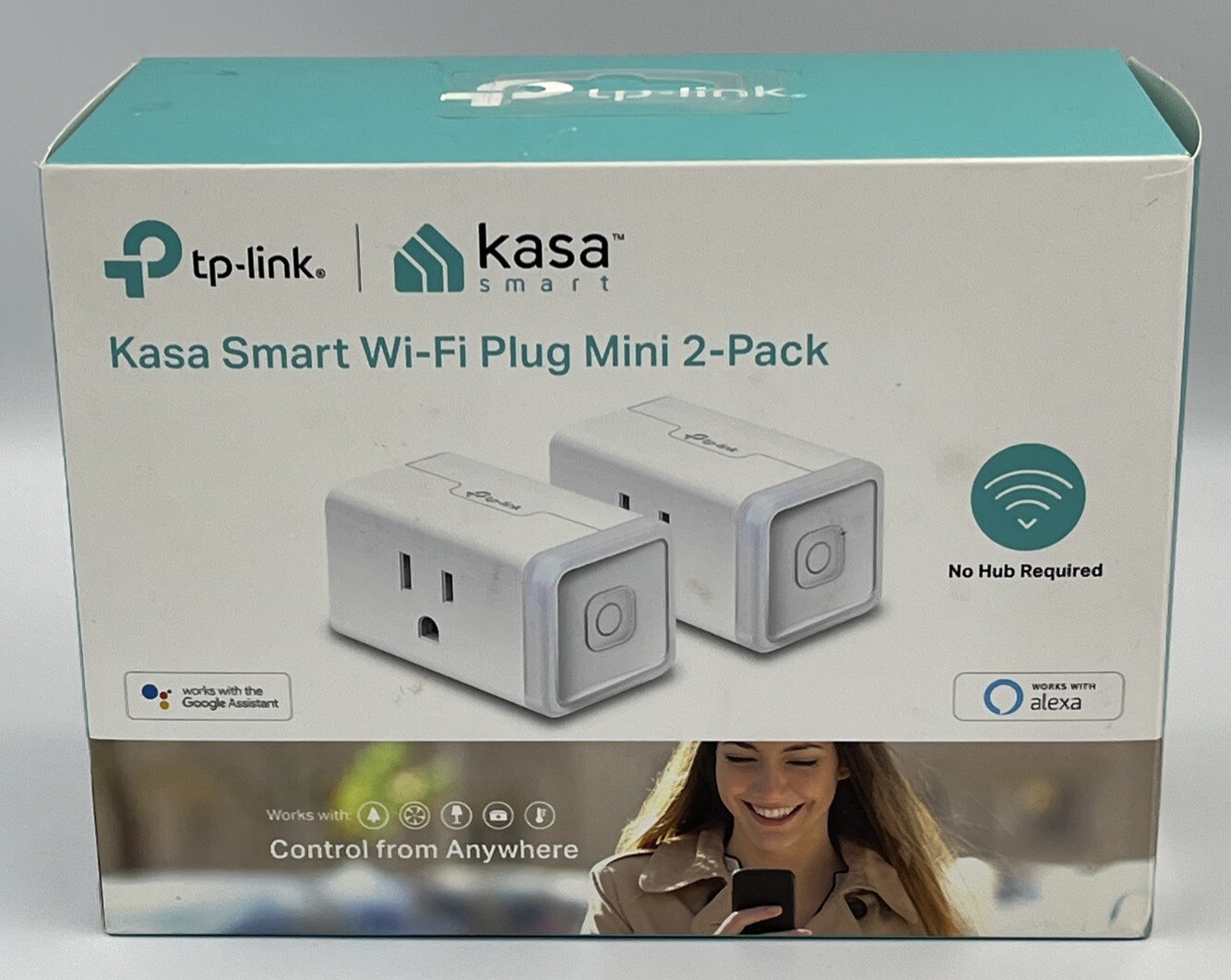 Kasa Smart Wi-Fi Plug Mini 2-Pack/TP-Link HS105 White Open Never Used