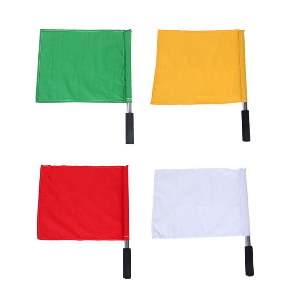 4 Pcs Hand Referee Flags With High Visibility For Sports Events