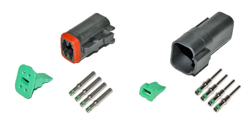 Black Deutsch DT 2 3 4 6 8 12 Pin Connector Electrical Kit 14-16 GA Contact