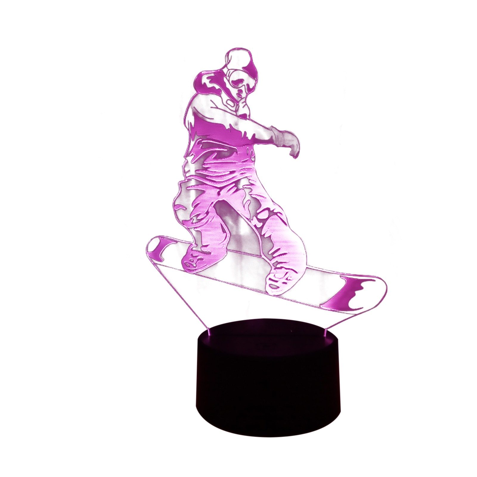 Colorful Night Ligh 3D Snowboarding LED Desk Lamp Touch Room Decor Gift Lamp
