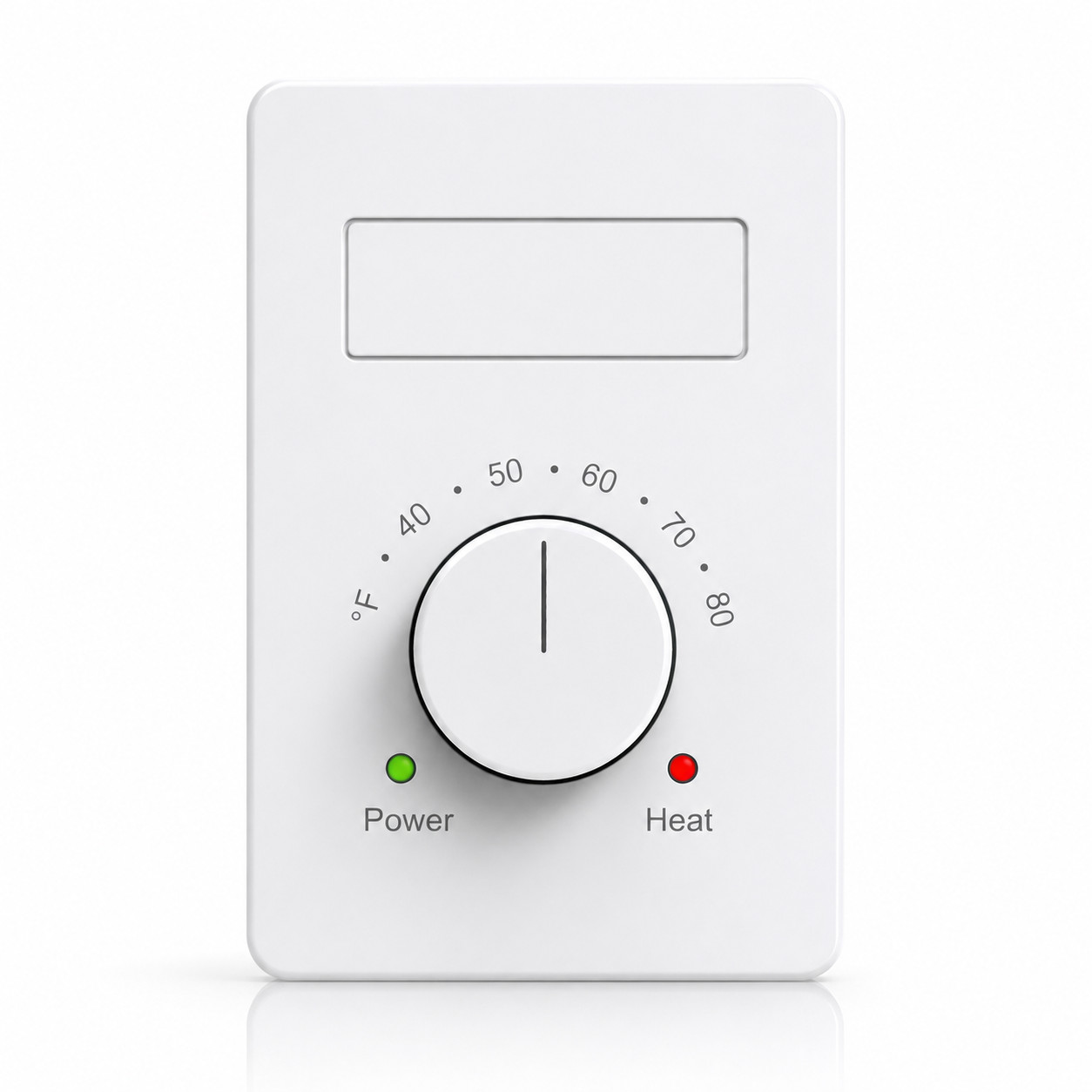 Electric Baseboard Thermostat White 120 240V Non Programmable Wall Control