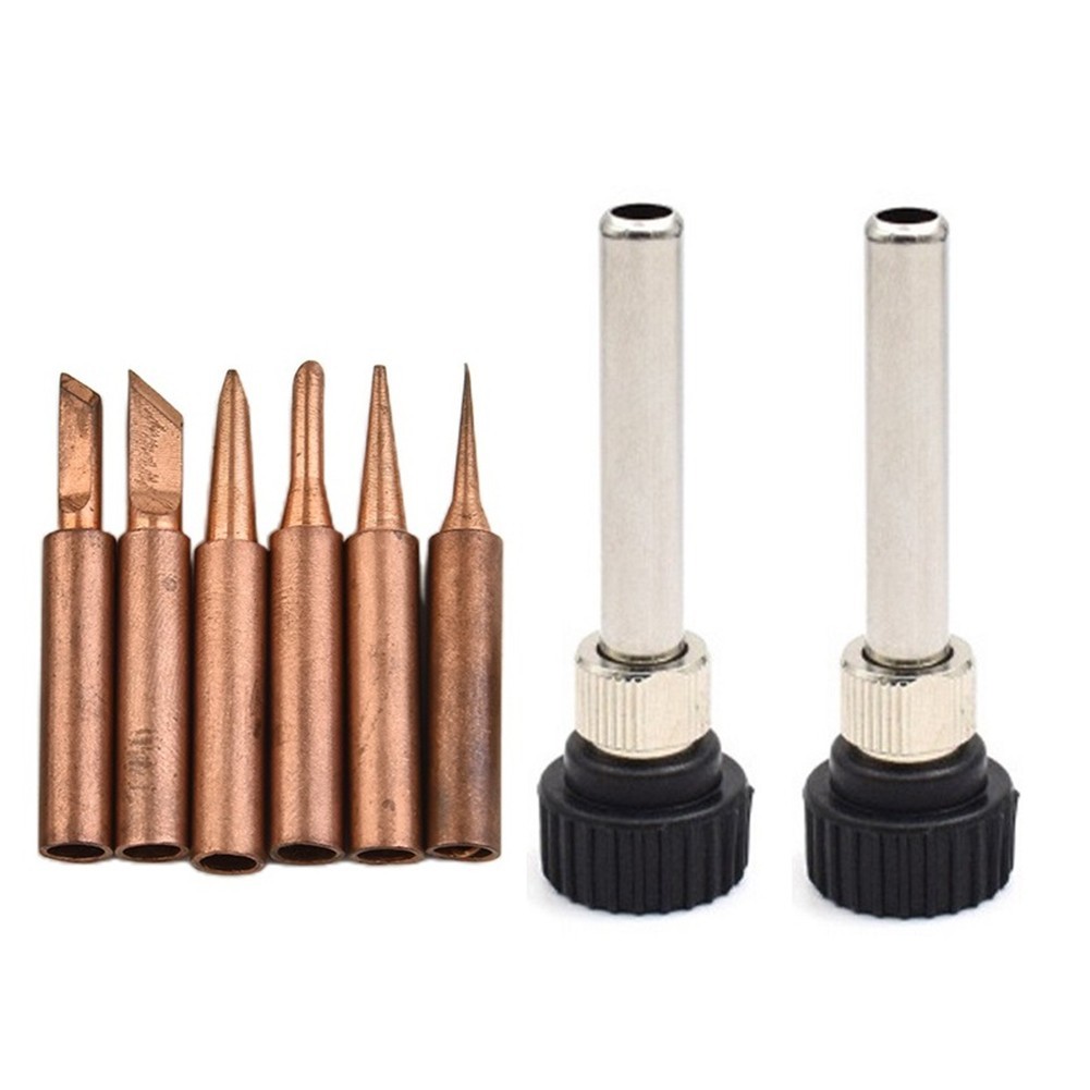 Soldering Tips Kit Suitable For 936 937 938 969 With Handle Adapter Set