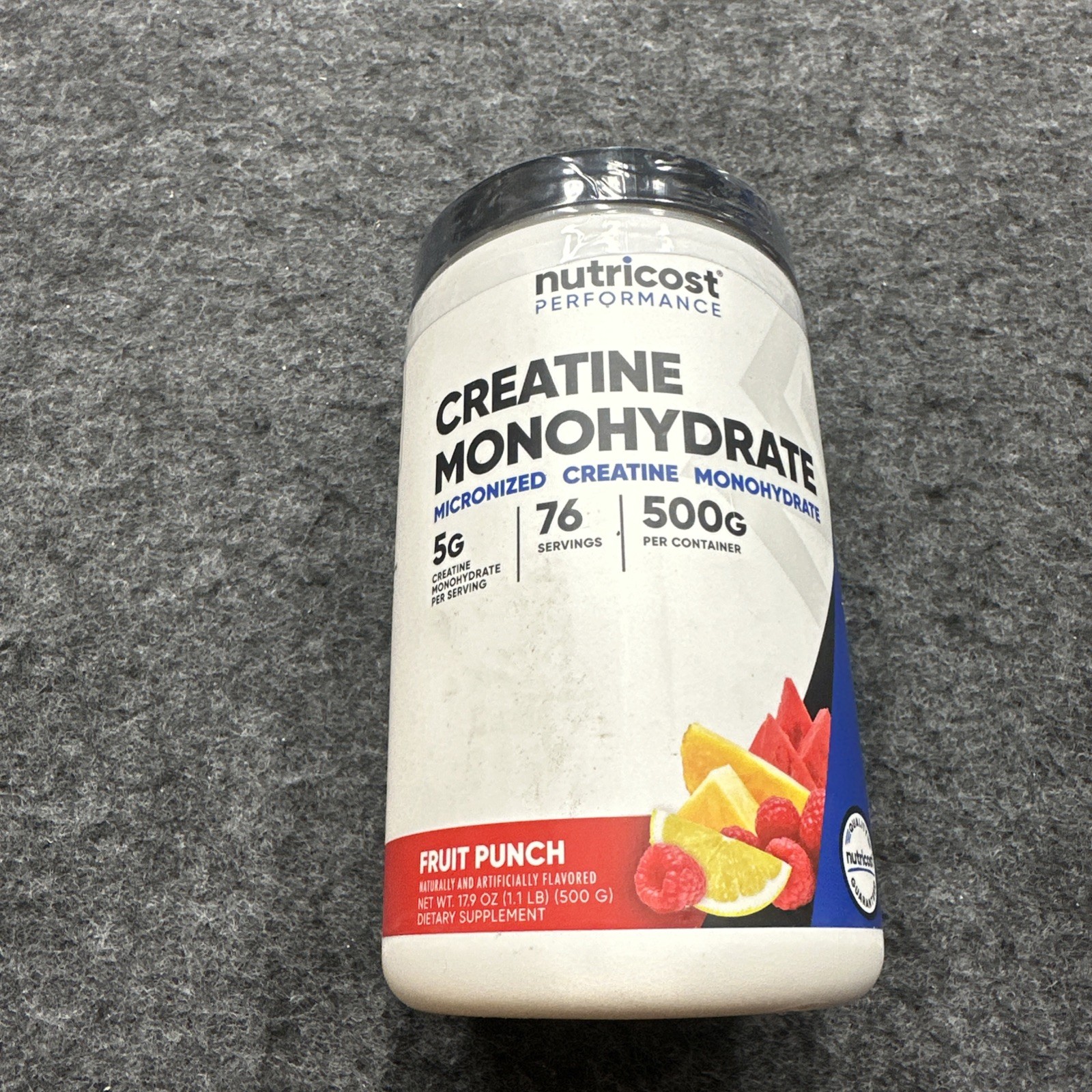 Nutricost Performance Creatine Monohydrate Powder Fruit Punch 500G Exp 5/28