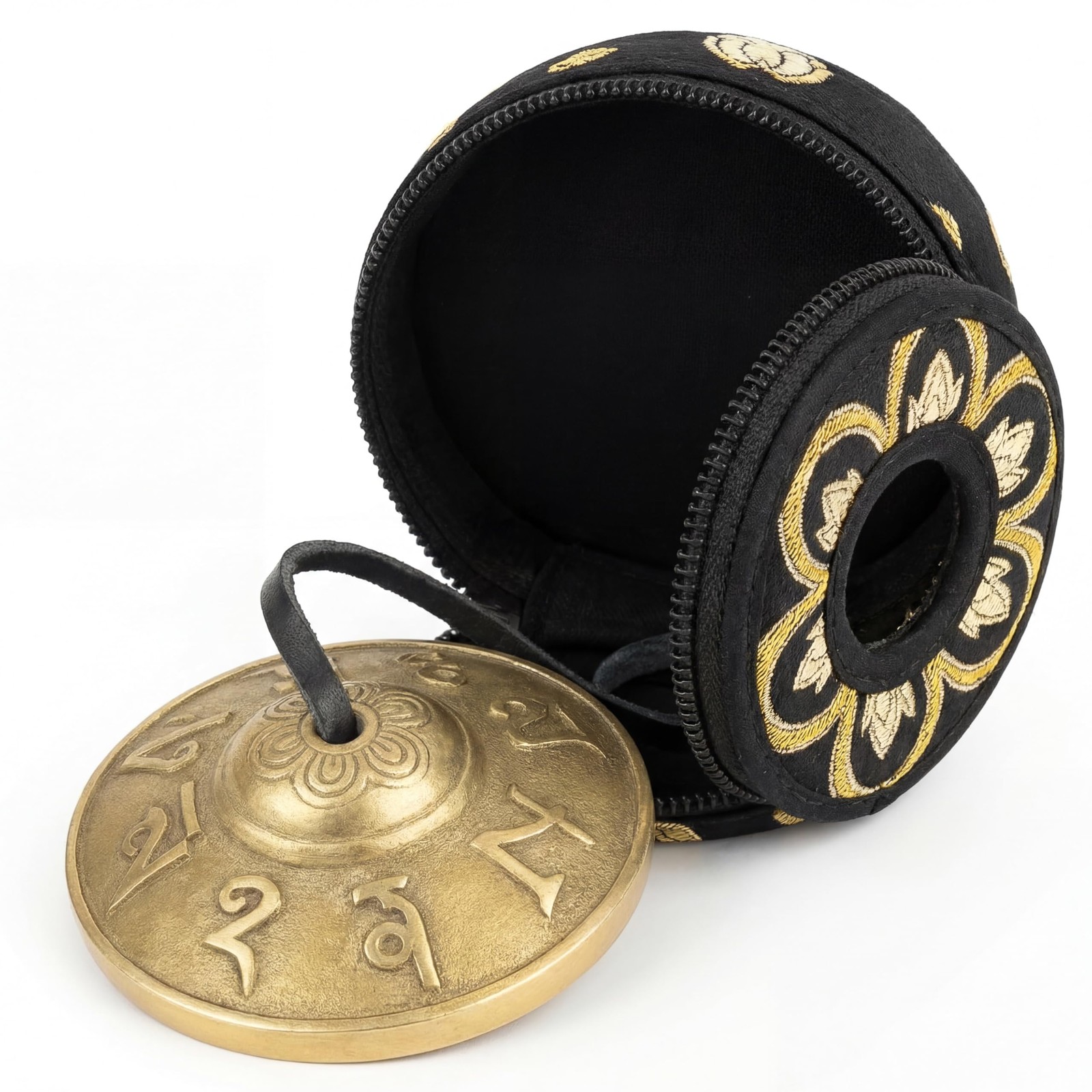 Tibetan Tingsha Cymbal Bells With Case | Handcrafted in Nepal 6.5 cm Sound He...
