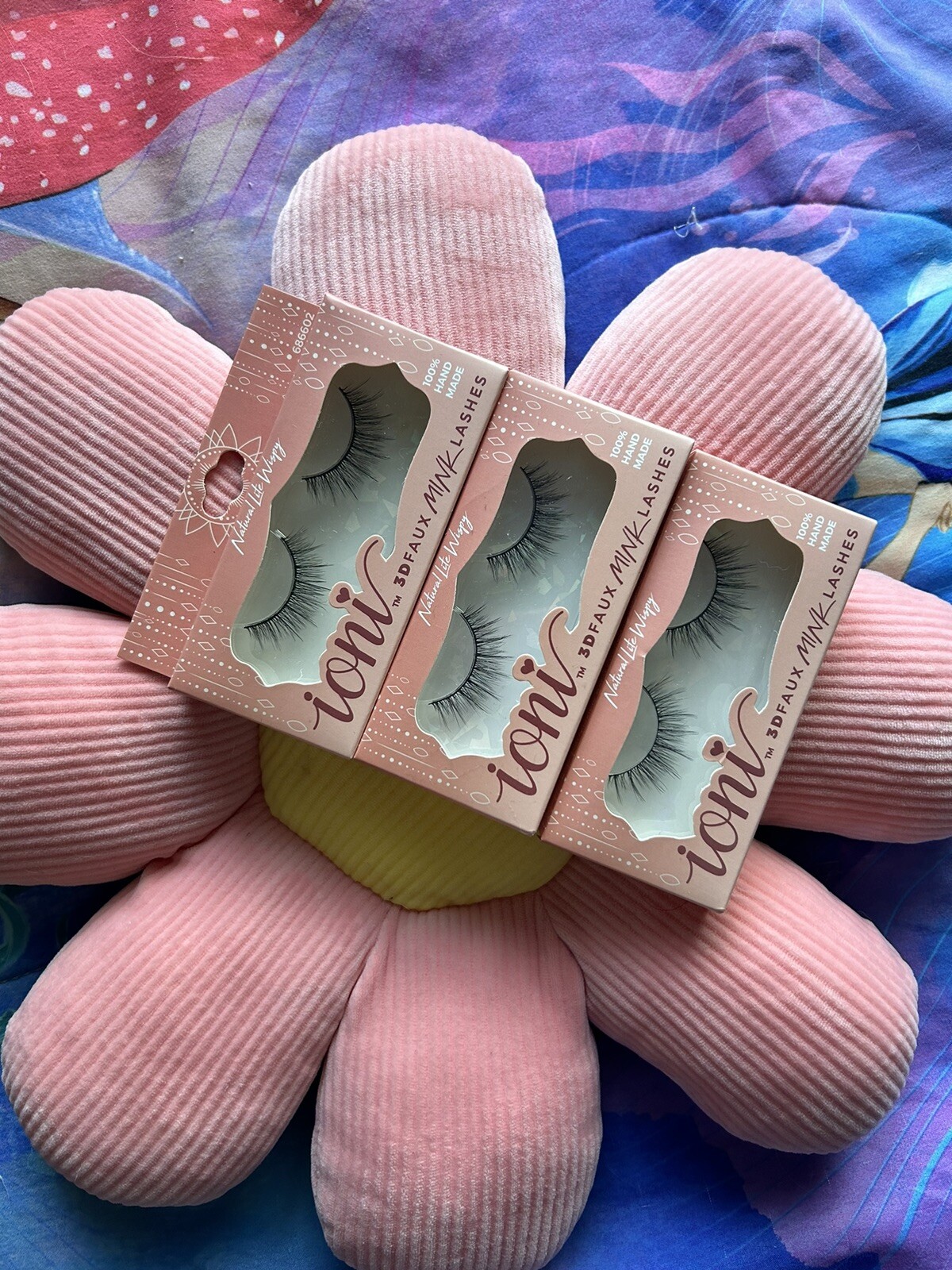Ioni Eyelashes 3D Faux Mink Lashes Natural Lite Wispy- Reusable 100% Handmade