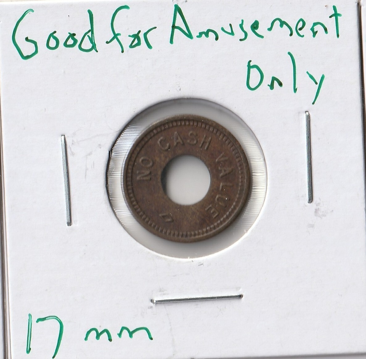 Token Good for Amusement