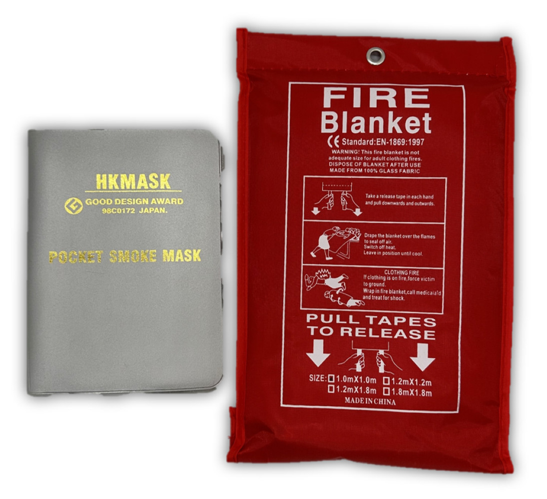 Fire Escape/Smoke Escape Blanket & Hood Combo