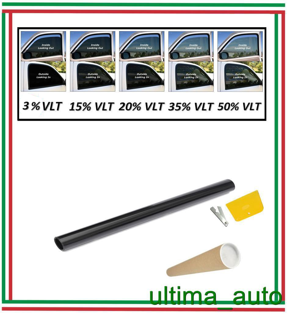 PROFESSIONAL SCRATCH RESISTANT BLACK CAR GLASS BLACK 50% 76cm x 3m
